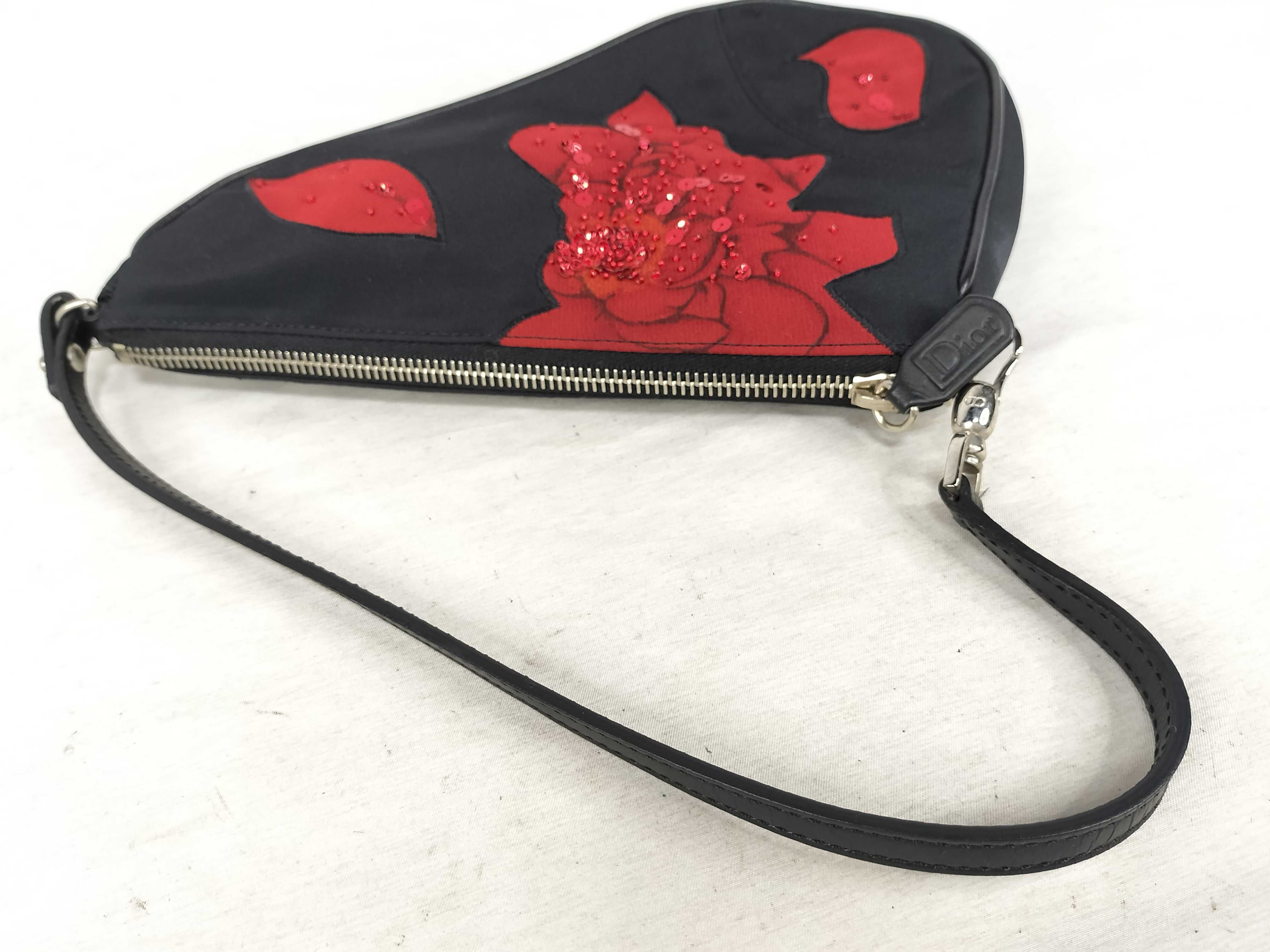 Saddle Pouch, Floral Print, Sequins & Beads, Dust Bag, Handbag — view 3