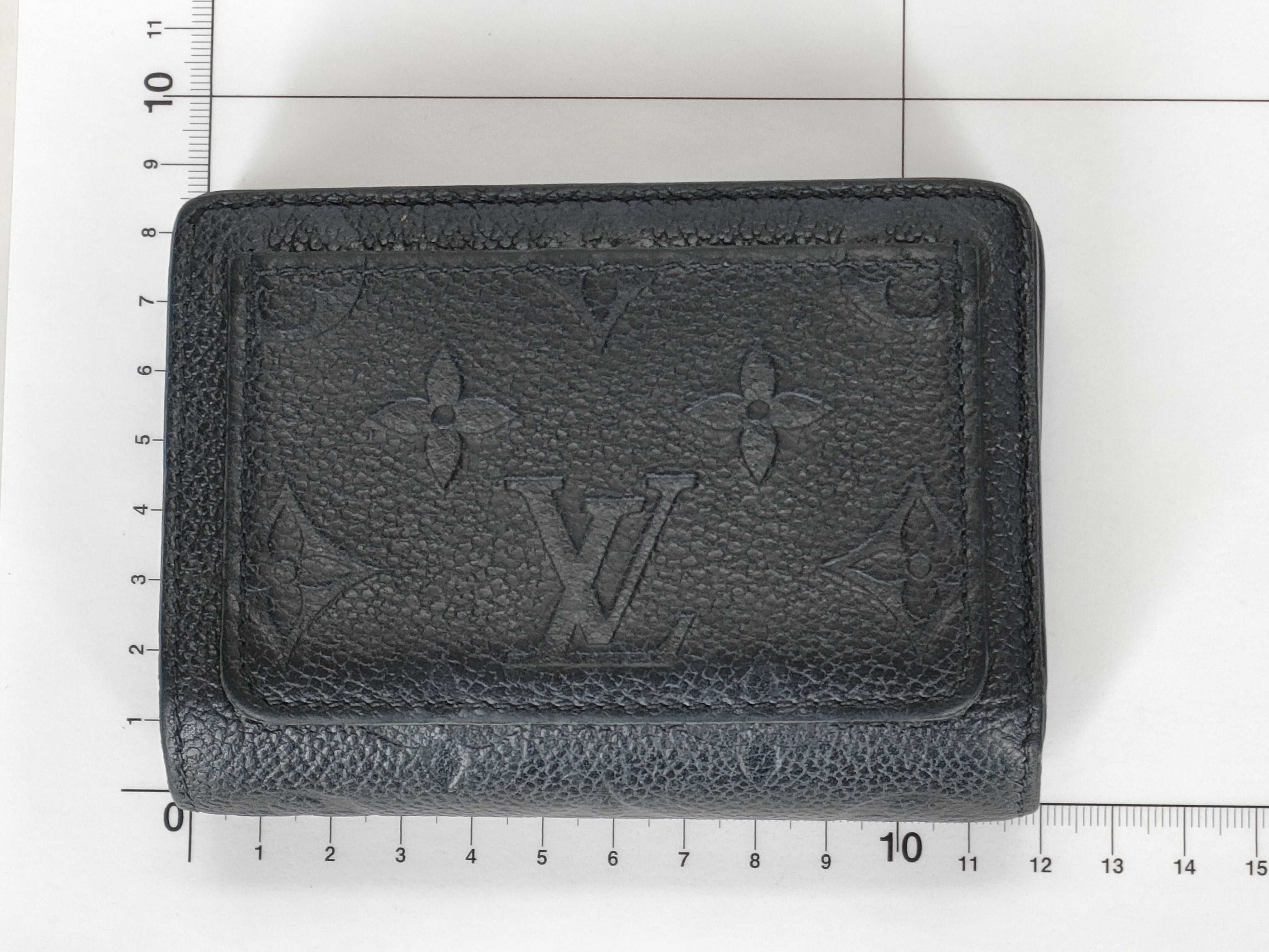 Monogram Empreinte Louis Vuitton Portefeuille Claire Folding Wallet Monogram Empreinte Black with IC Chip — view 2