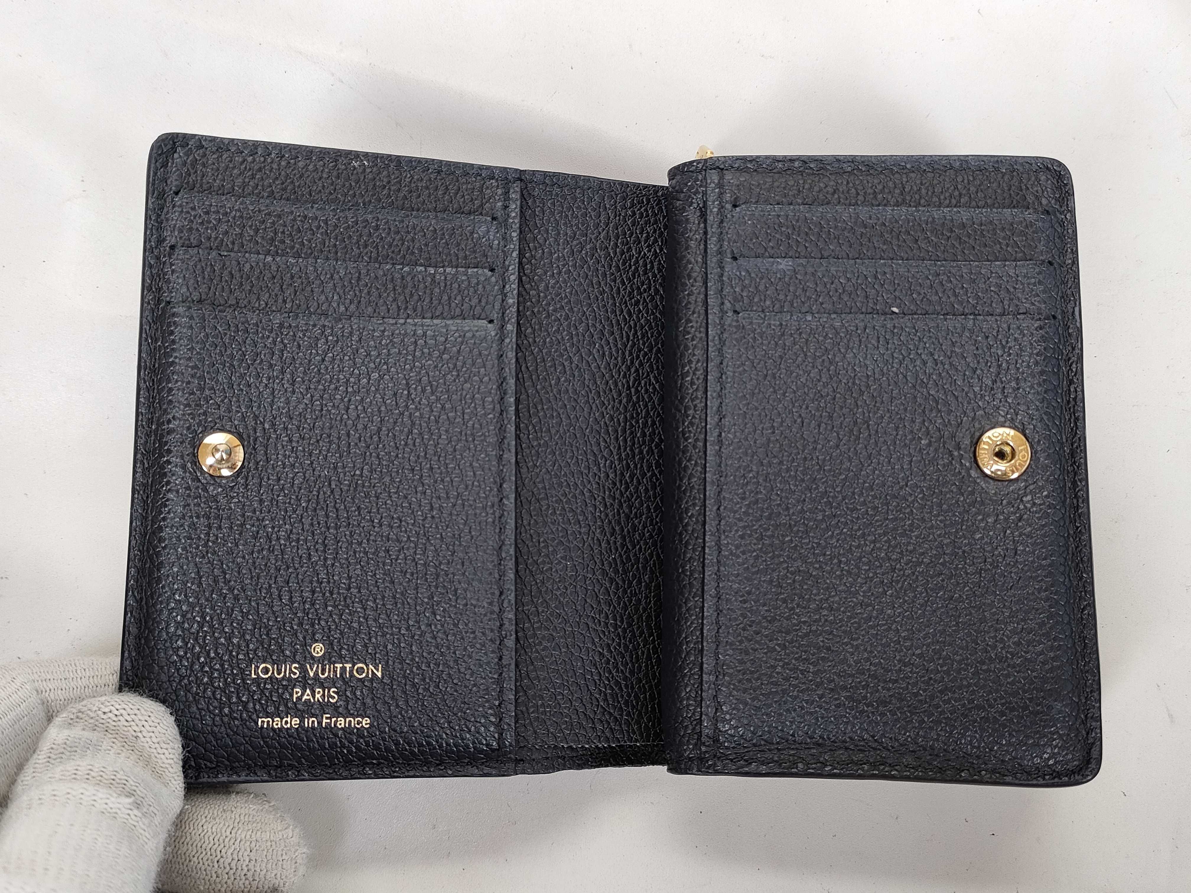 Monogram Empreinte Louis Vuitton Portefeuille Claire Folding Wallet Monogram Empreinte Black with IC Chip — view 11