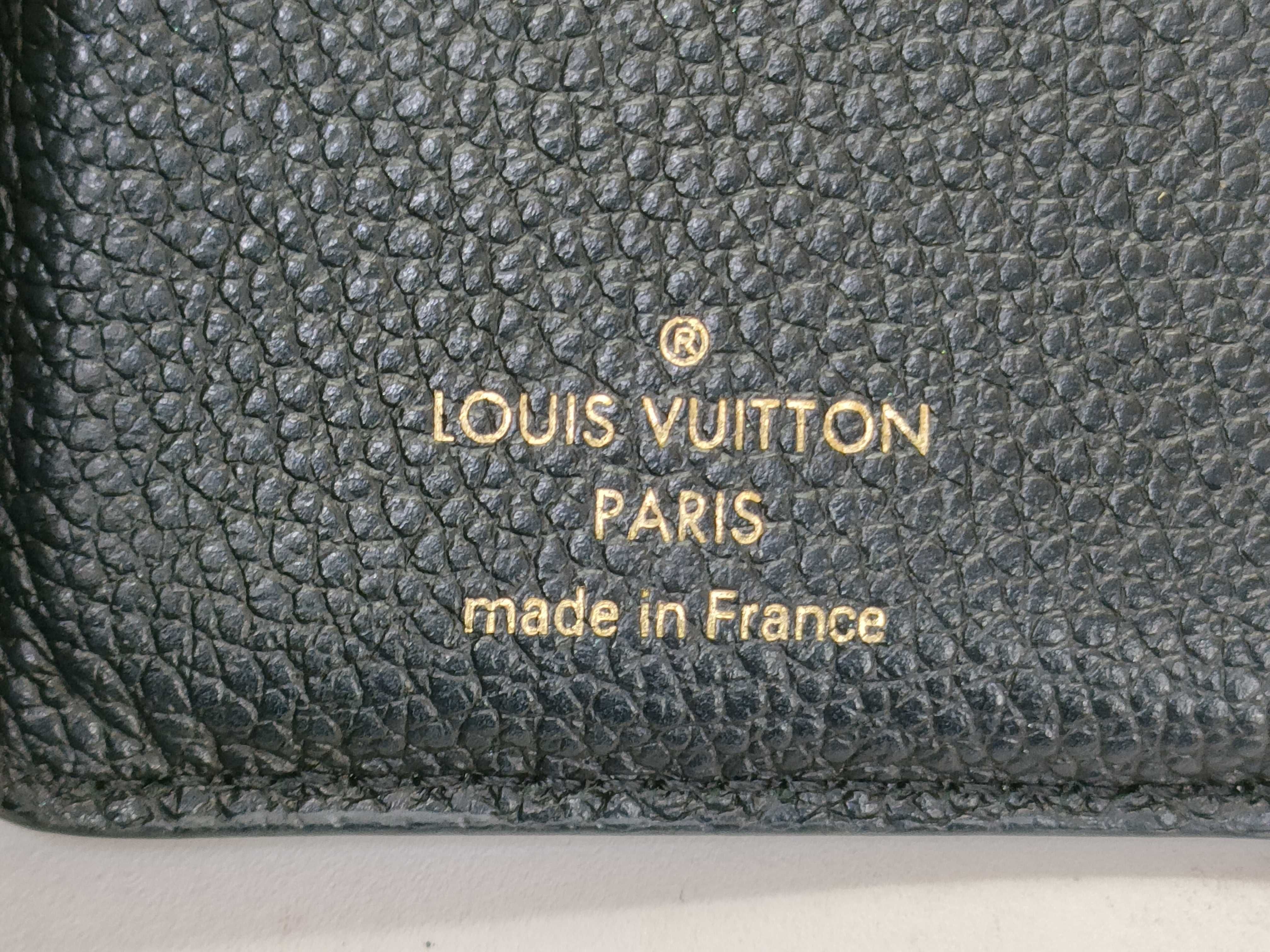 Monogram Empreinte Louis Vuitton Portefeuille Claire Folding Wallet Monogram Empreinte Black with IC Chip — view 13