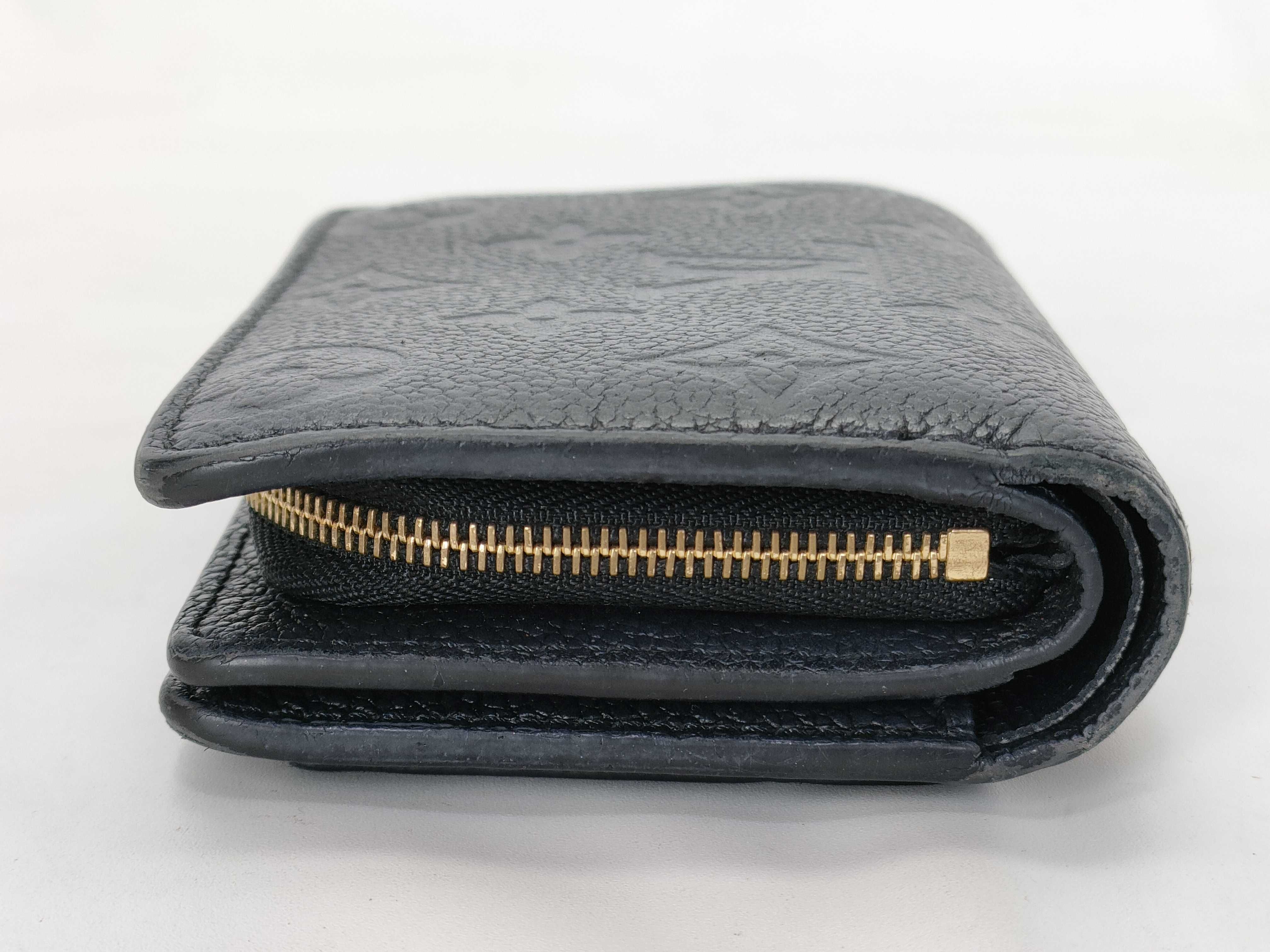 Monogram Empreinte Louis Vuitton Portefeuille Claire Folding Wallet Monogram Empreinte Black with IC Chip — view 5