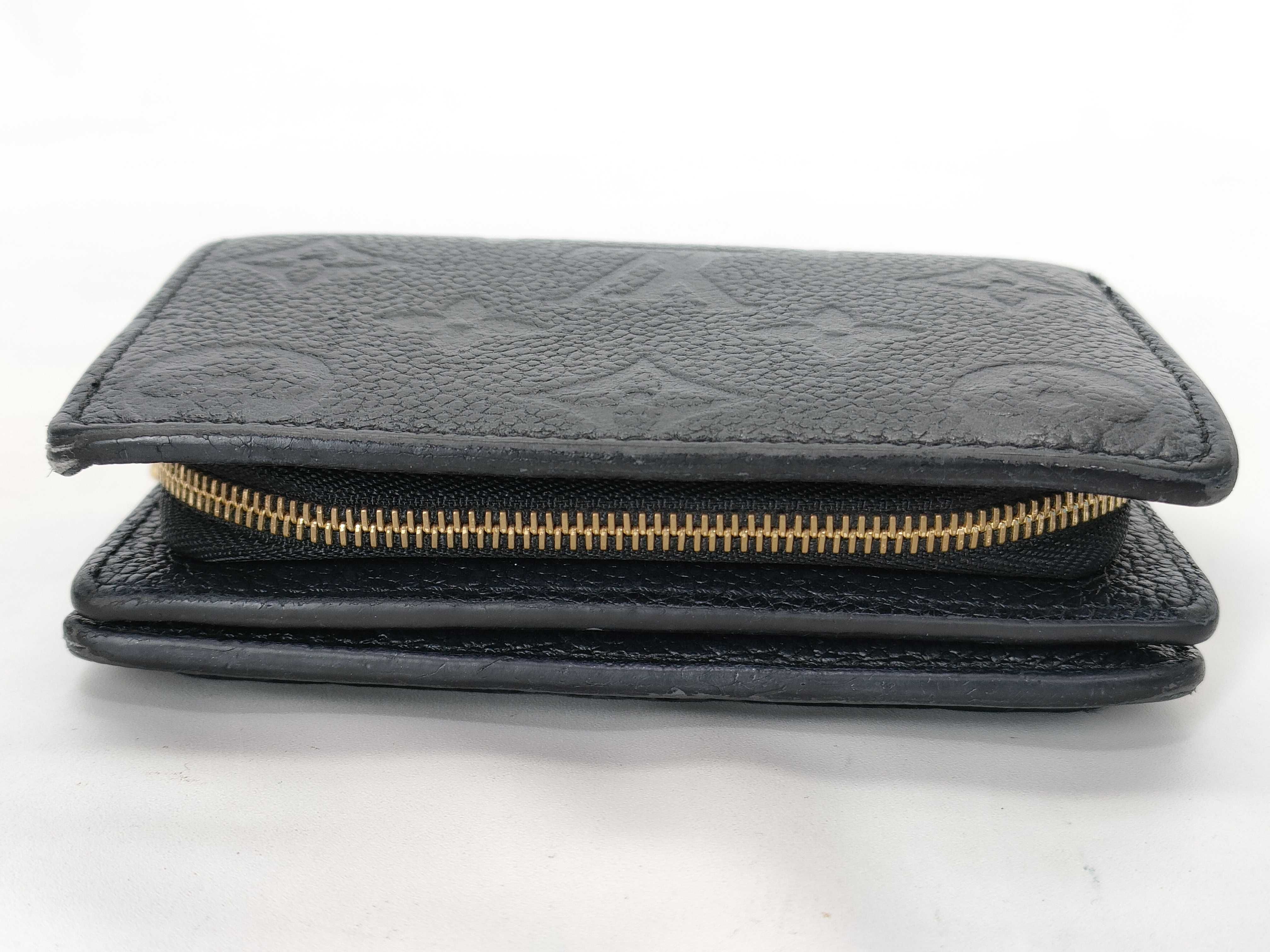 Monogram Empreinte Louis Vuitton Portefeuille Claire Folding Wallet Monogram Empreinte Black with IC Chip — view 6