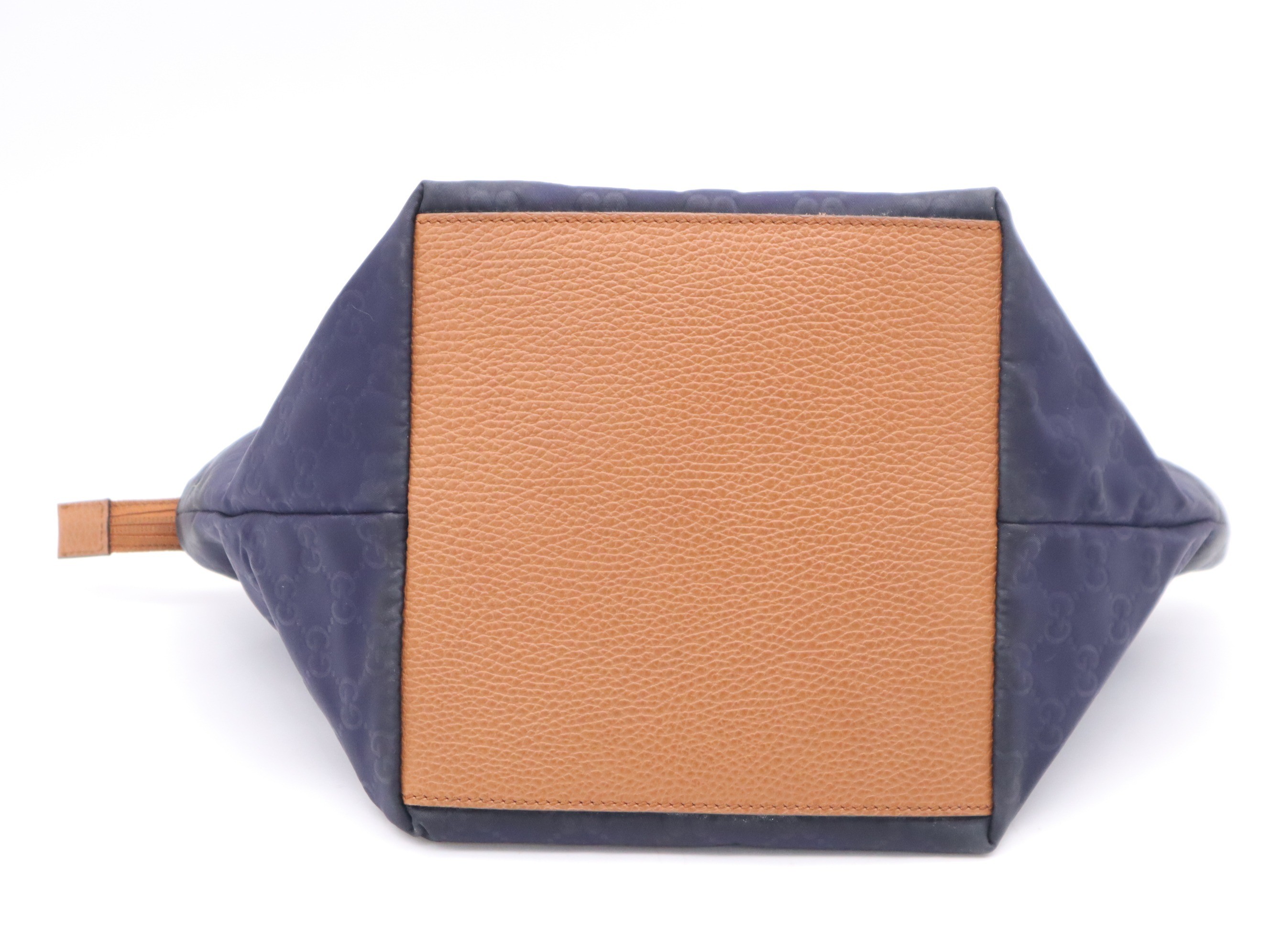 GG Nylon Sherry Line Tote Bag, Navy — view 4