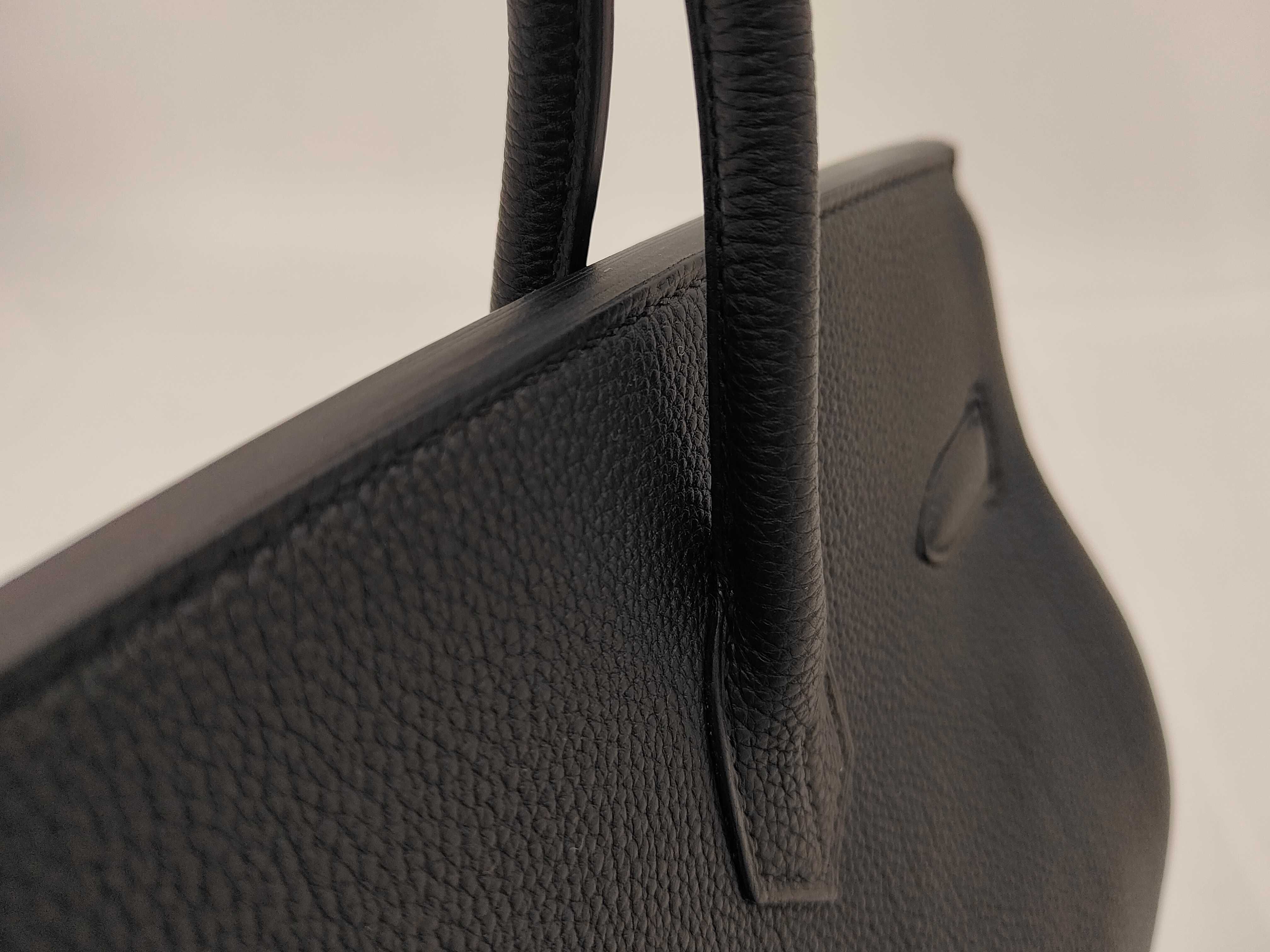 Birkin 35 Togo Black Silver Hardware G Stamp Handbag — view 3