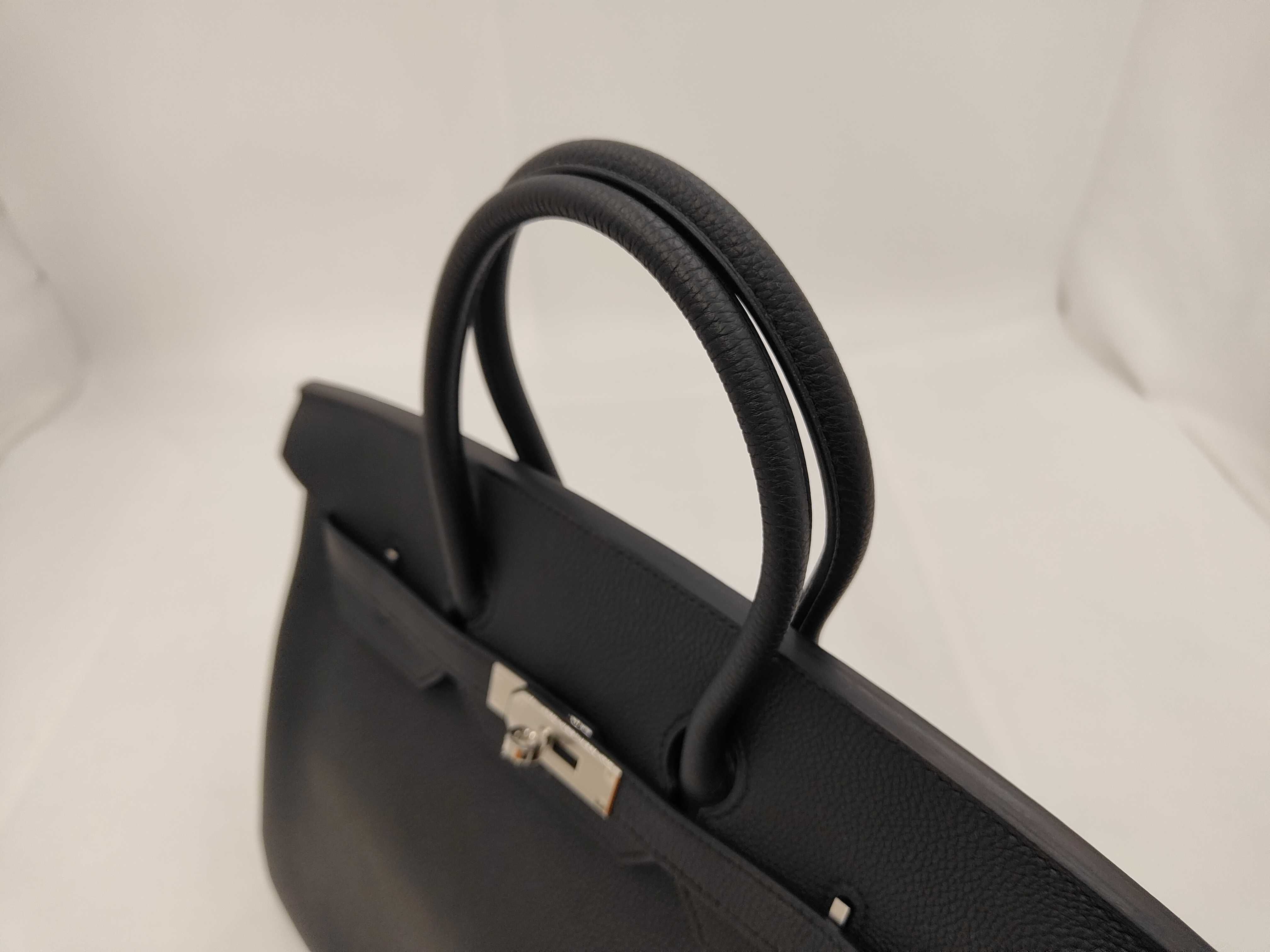 Birkin 35 Togo Black Silver Hardware G Stamp Handbag — view 5
