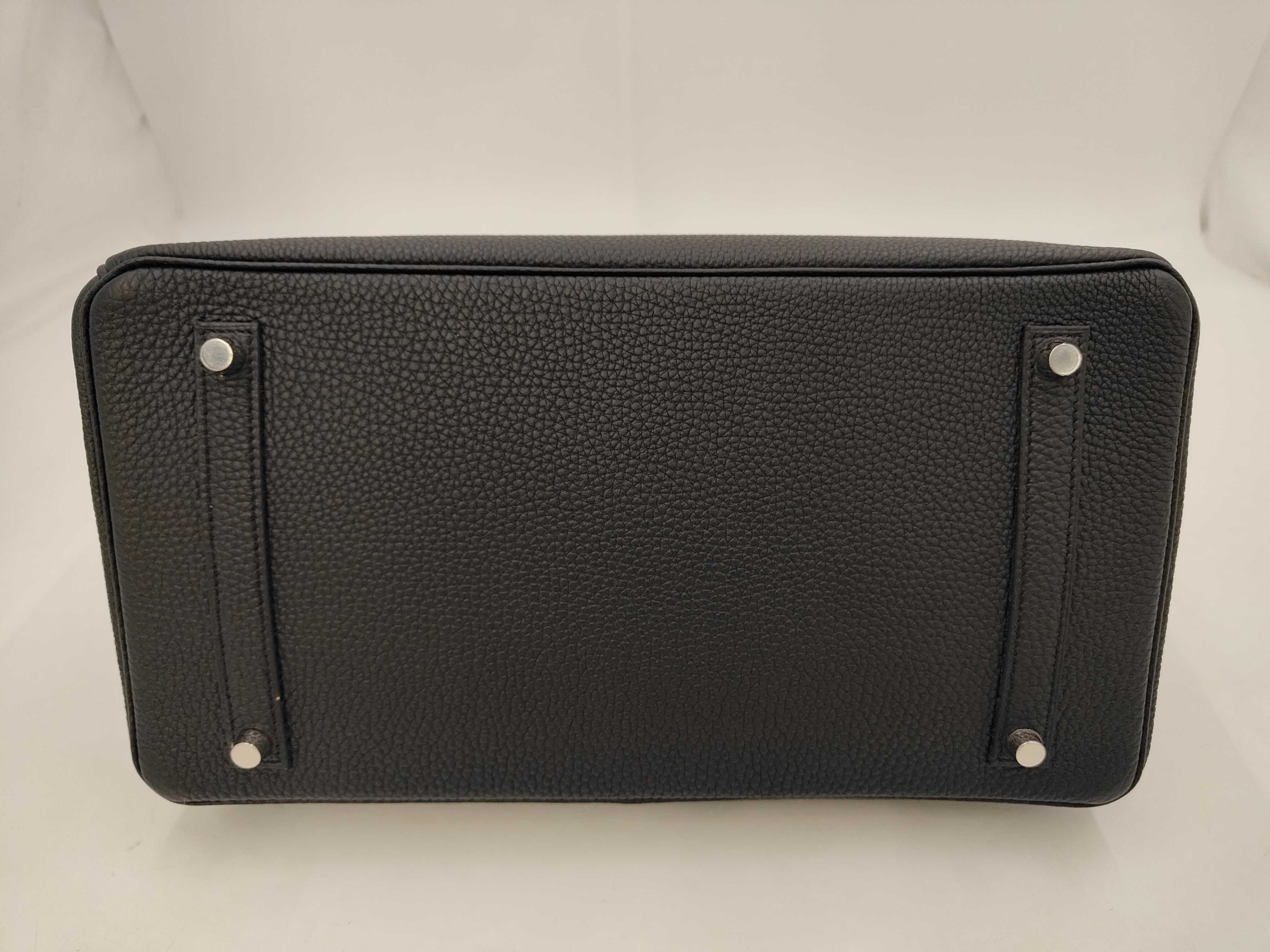 Birkin 35 Togo Black Silver Hardware G Stamp Handbag — view 6