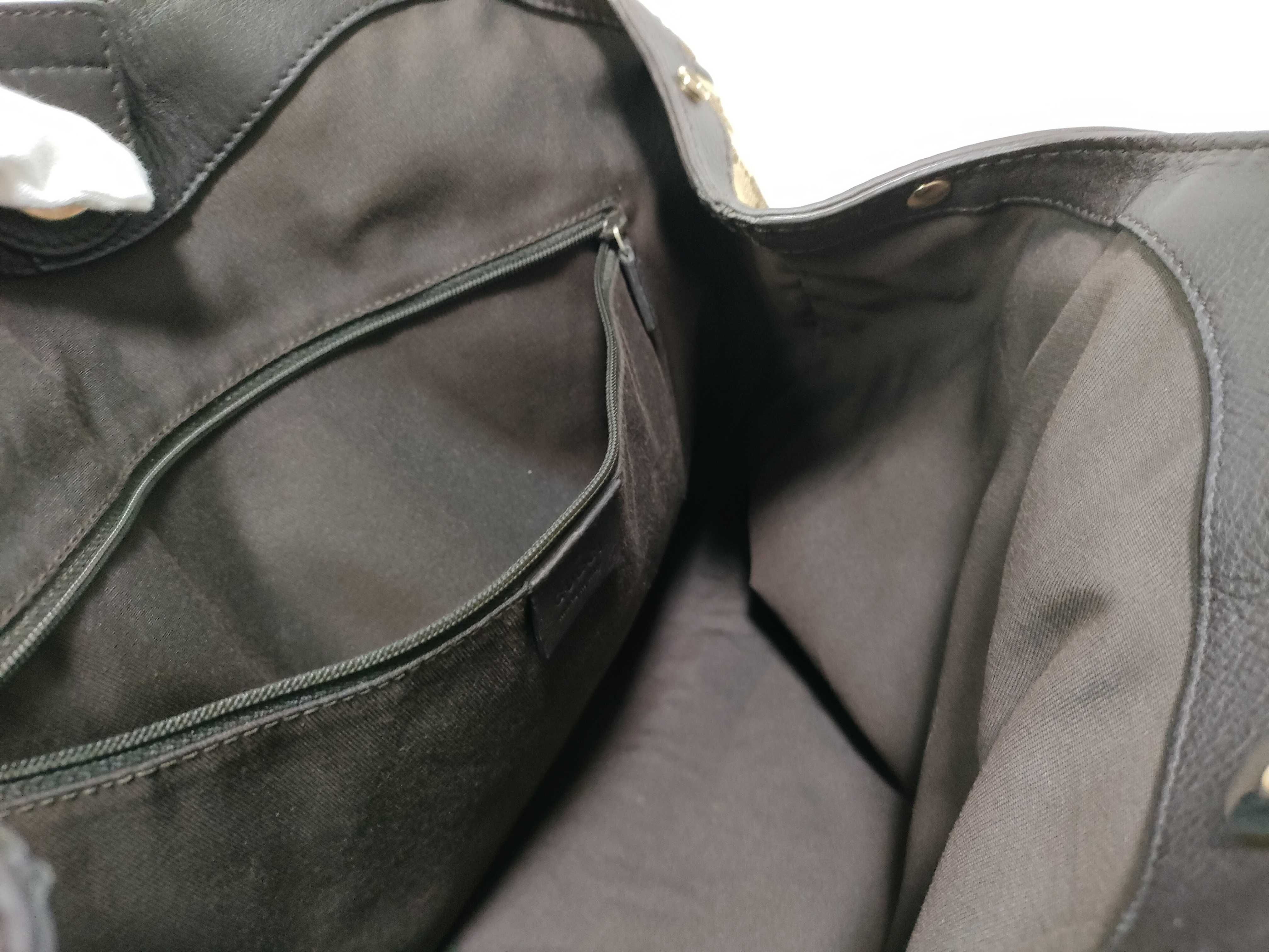 Dark Brown Canvas GG Supreme Pumpkin Shoulder Bag (Handbag) — view 12