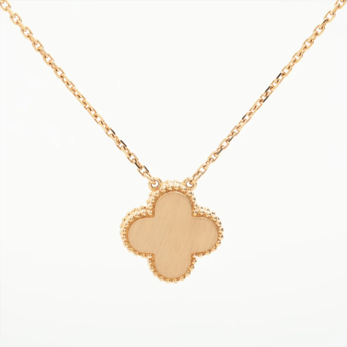 Vintage Alhambra Golden Shell Diamond Necklace 750 (YG) 7.0g JA173730 (Shell deterioration) — view 2