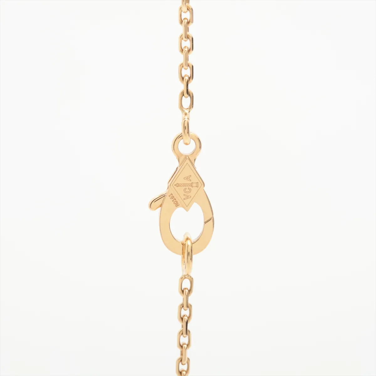 Vintage Alhambra Golden Shell Diamond Necklace 750 (YG) 7.0g JA173730 (Shell deterioration) — view 3