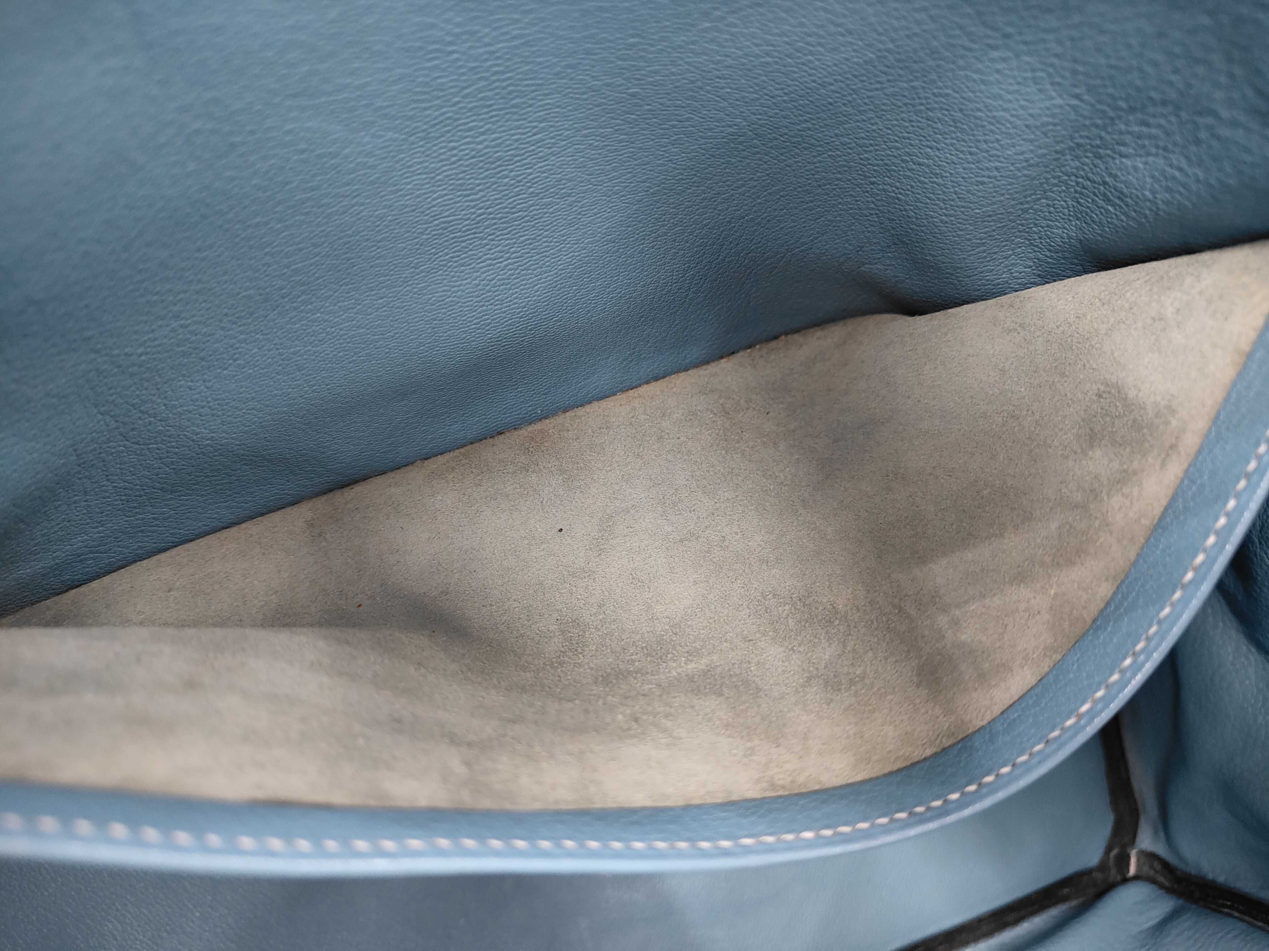 Birkin 35 Taurillon Clemence Blue Jean Gold Hardware B Handbag — view 15