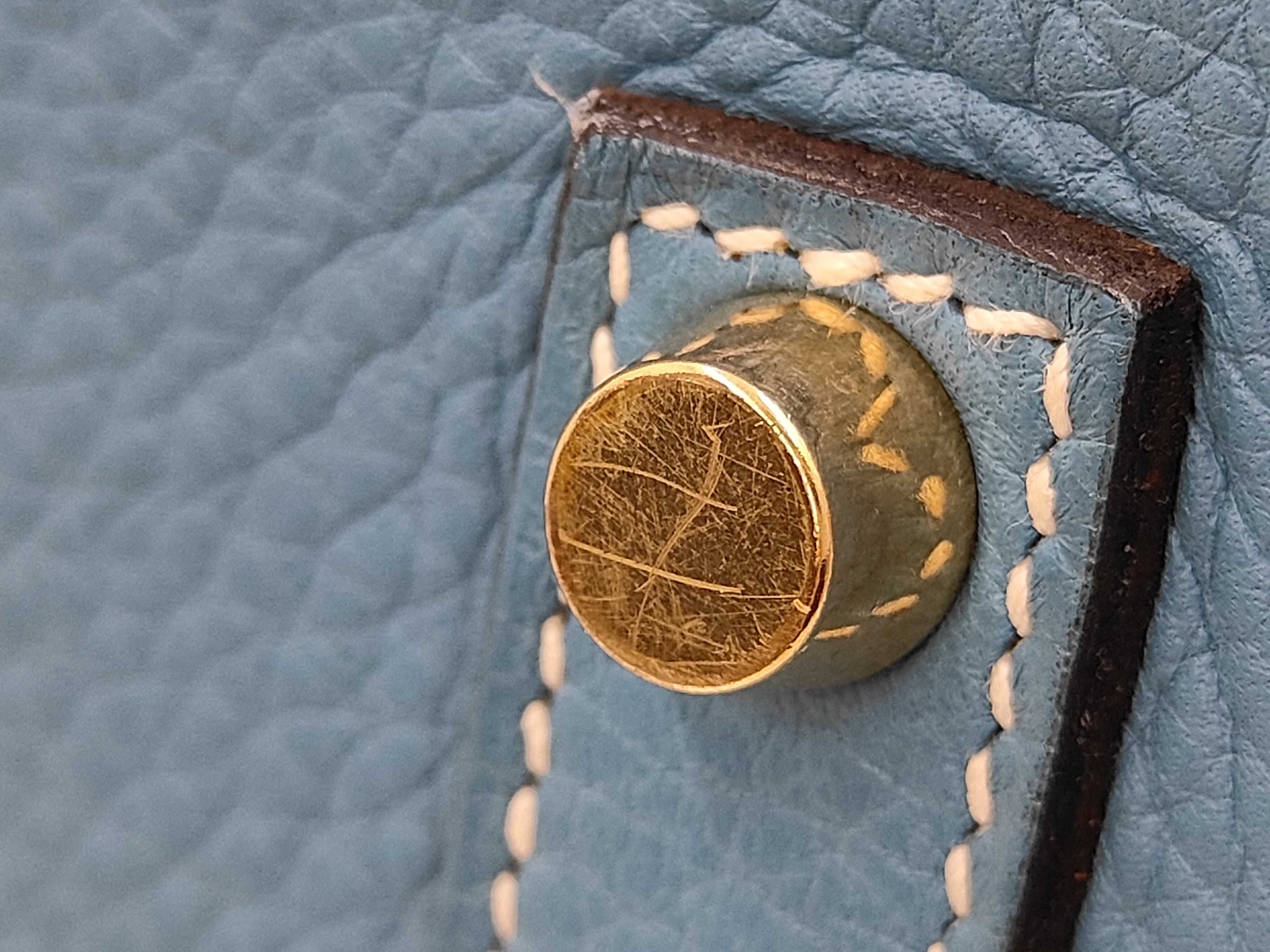 Birkin 35 Taurillon Clemence Blue Jean Gold Hardware B Handbag — view 4