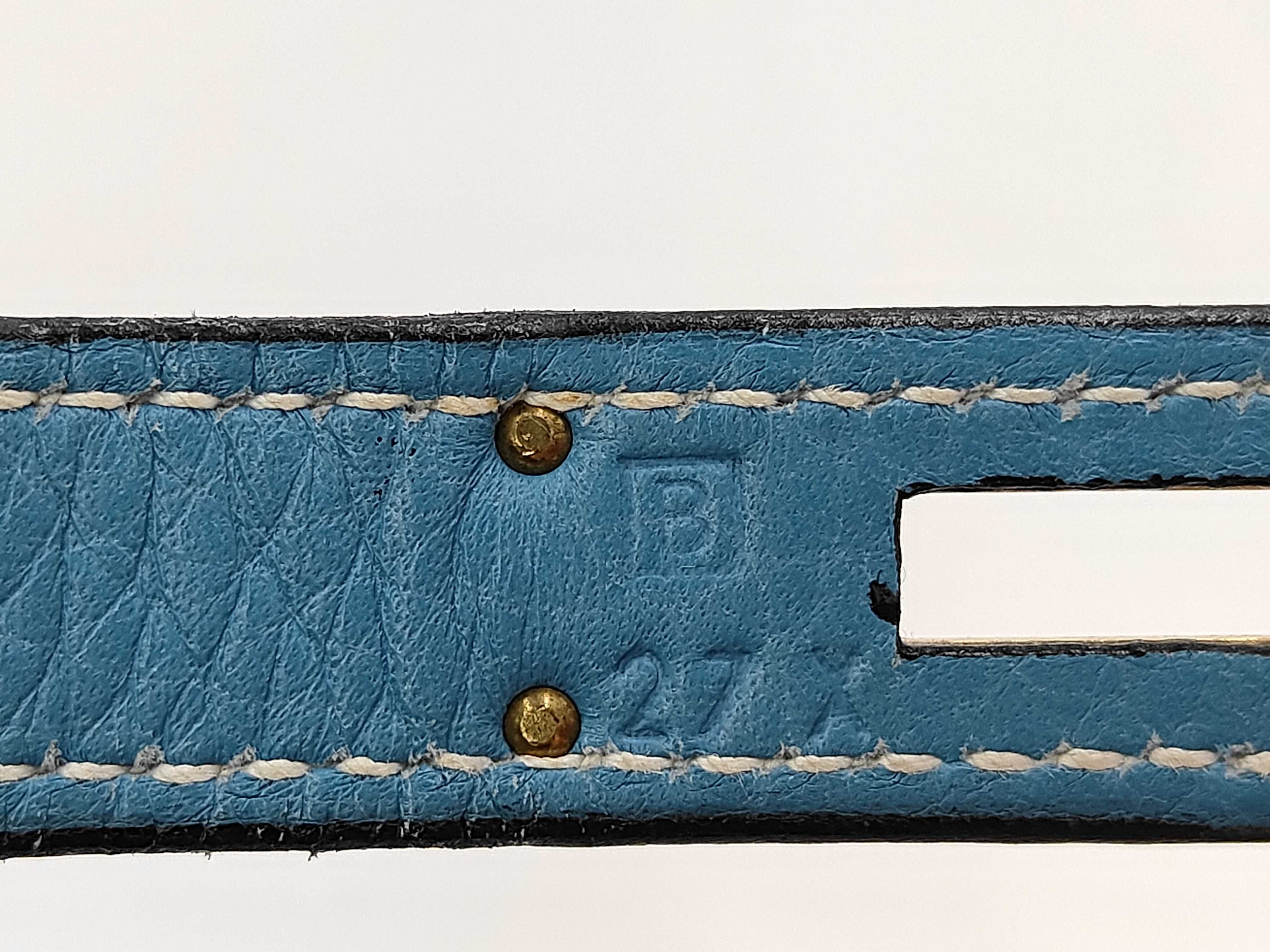 Birkin 35 Taurillon Clemence Blue Jean Gold Hardware B Handbag — view 9