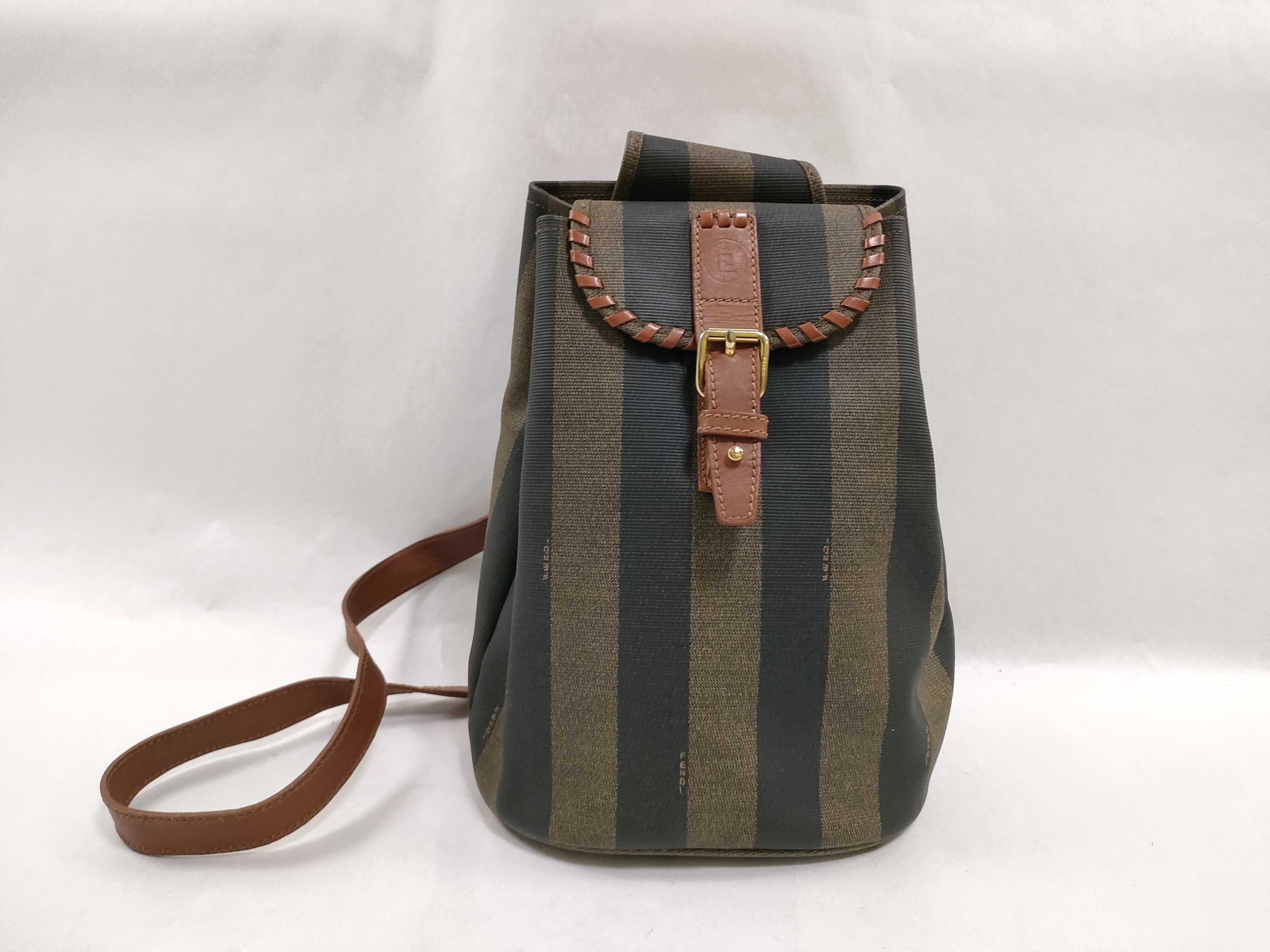 Striped Shoulder Bag, Backpack Style Shoulder Bag