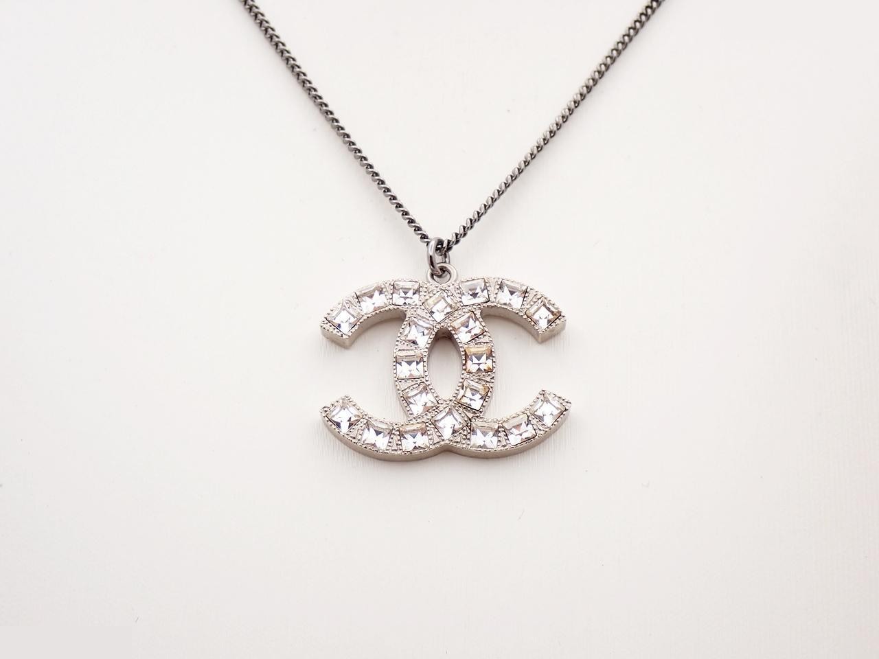 Coco Mark Rhinestone Necklace, Chain approx. 60cm