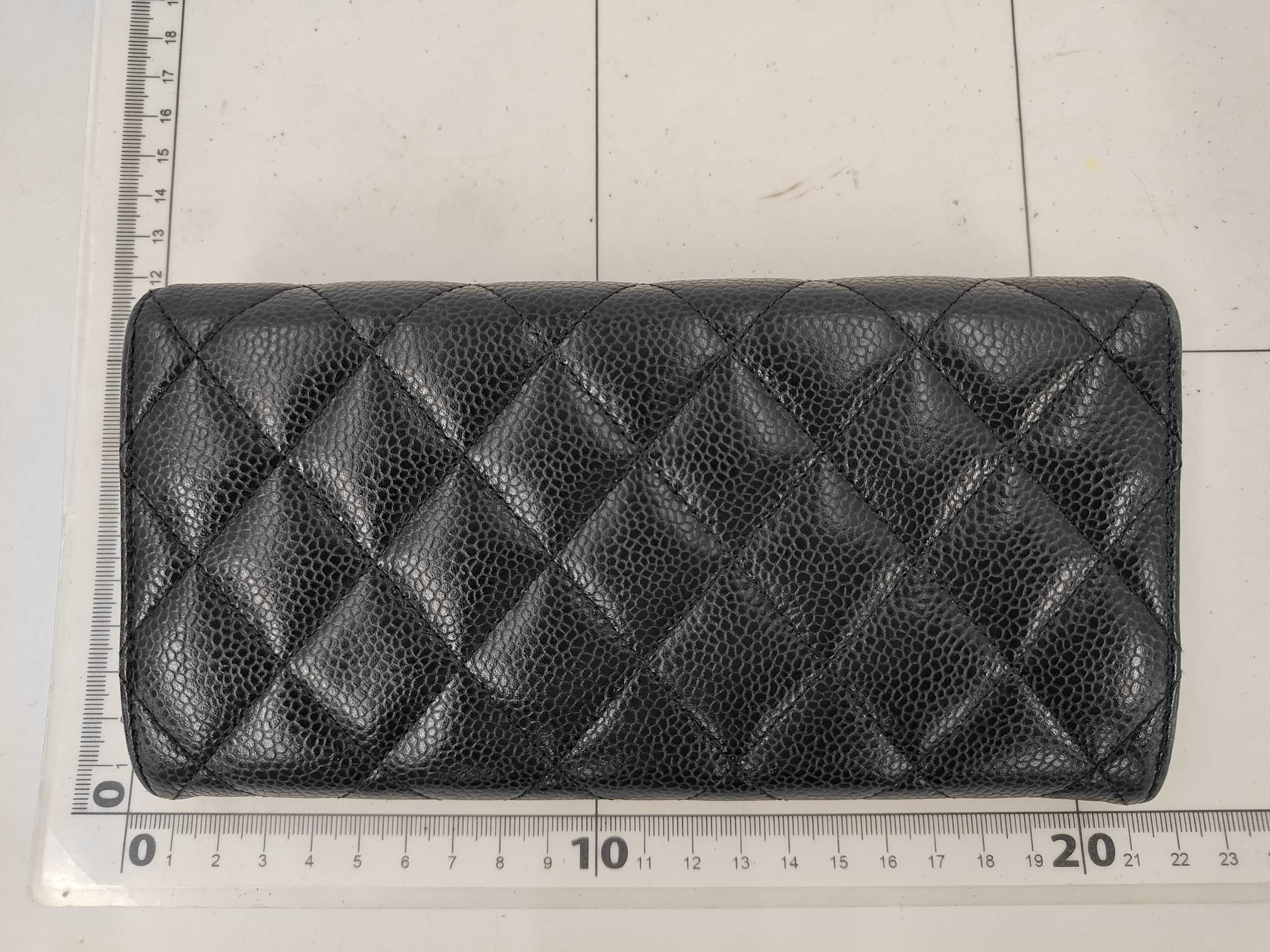 Caviar Leather Chanel Matelassé Long Wallet, Caviar Leather, Gold Hardware, Black, 18754852 Wallet — view 2