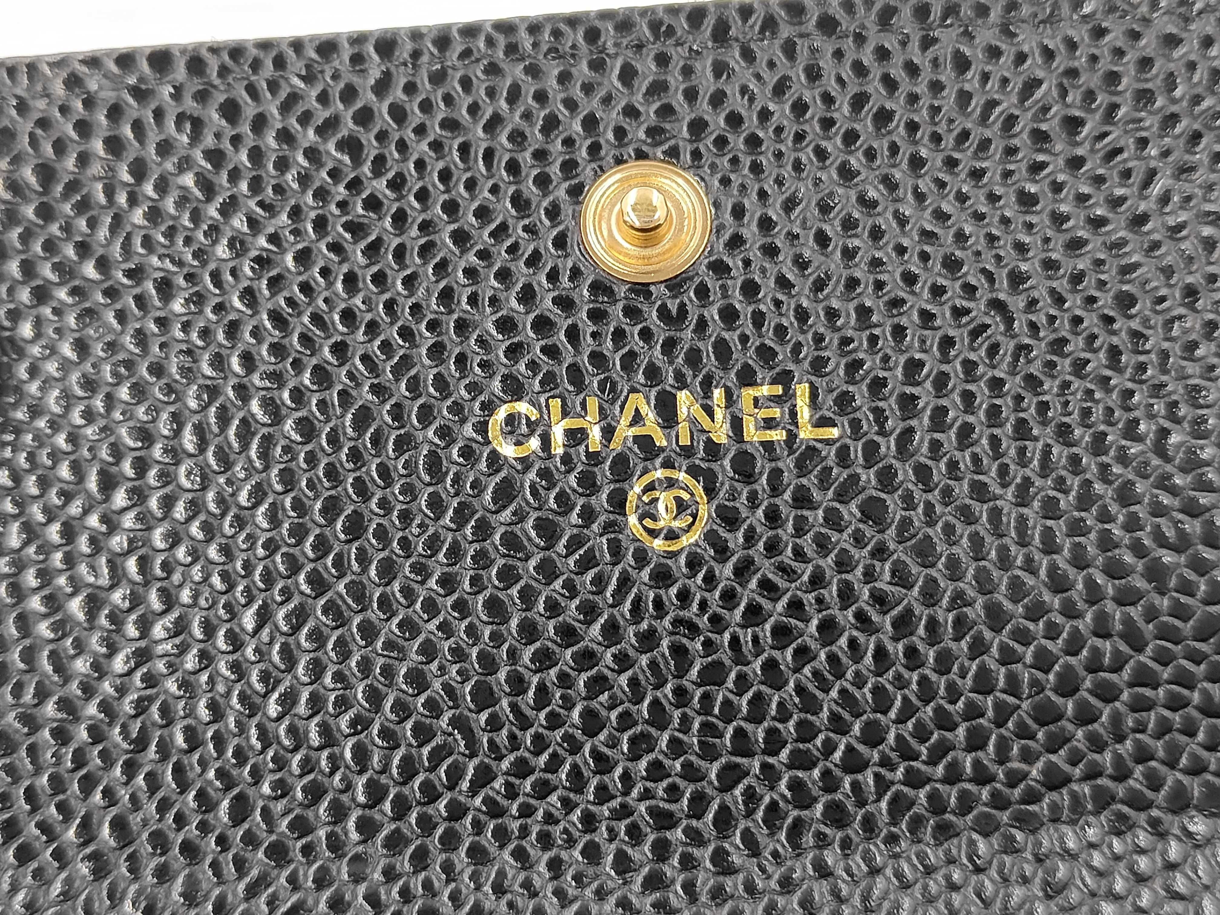 Caviar Leather Chanel Matelassé Long Wallet, Caviar Leather, Gold Hardware, Black, 18754852 Wallet — view 4