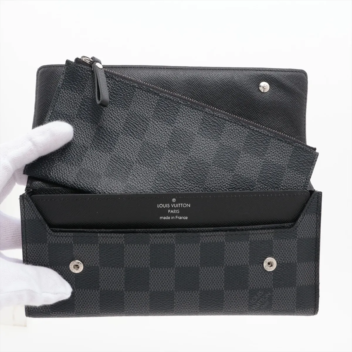 Damier Graphite Portefeuille Long Modulable N63084 Black Long Wallet (Serial Number Unknown) — view 4