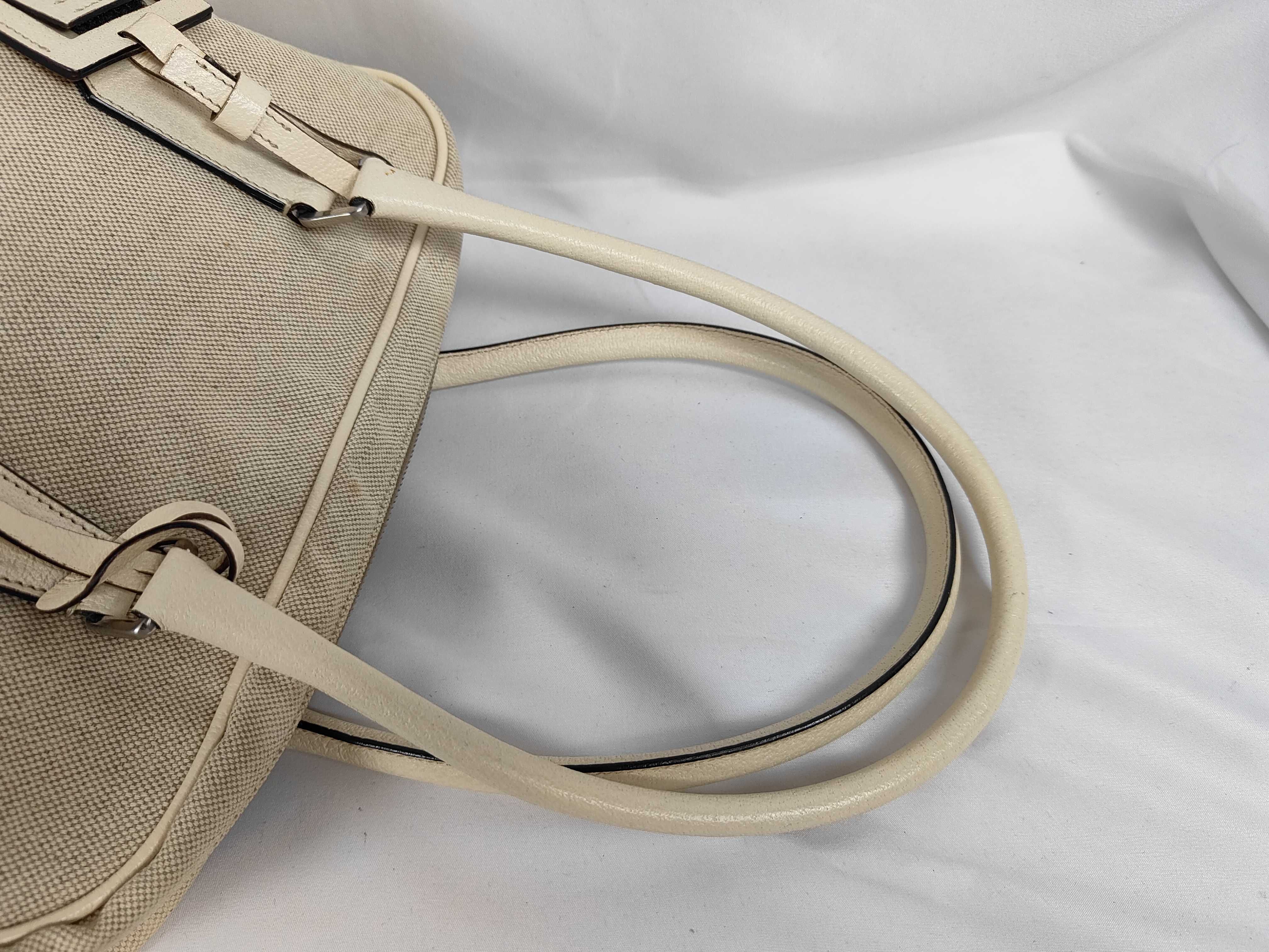 Leather Canvas Bowling Bag Shoulder Bag Tote Bag — view 3