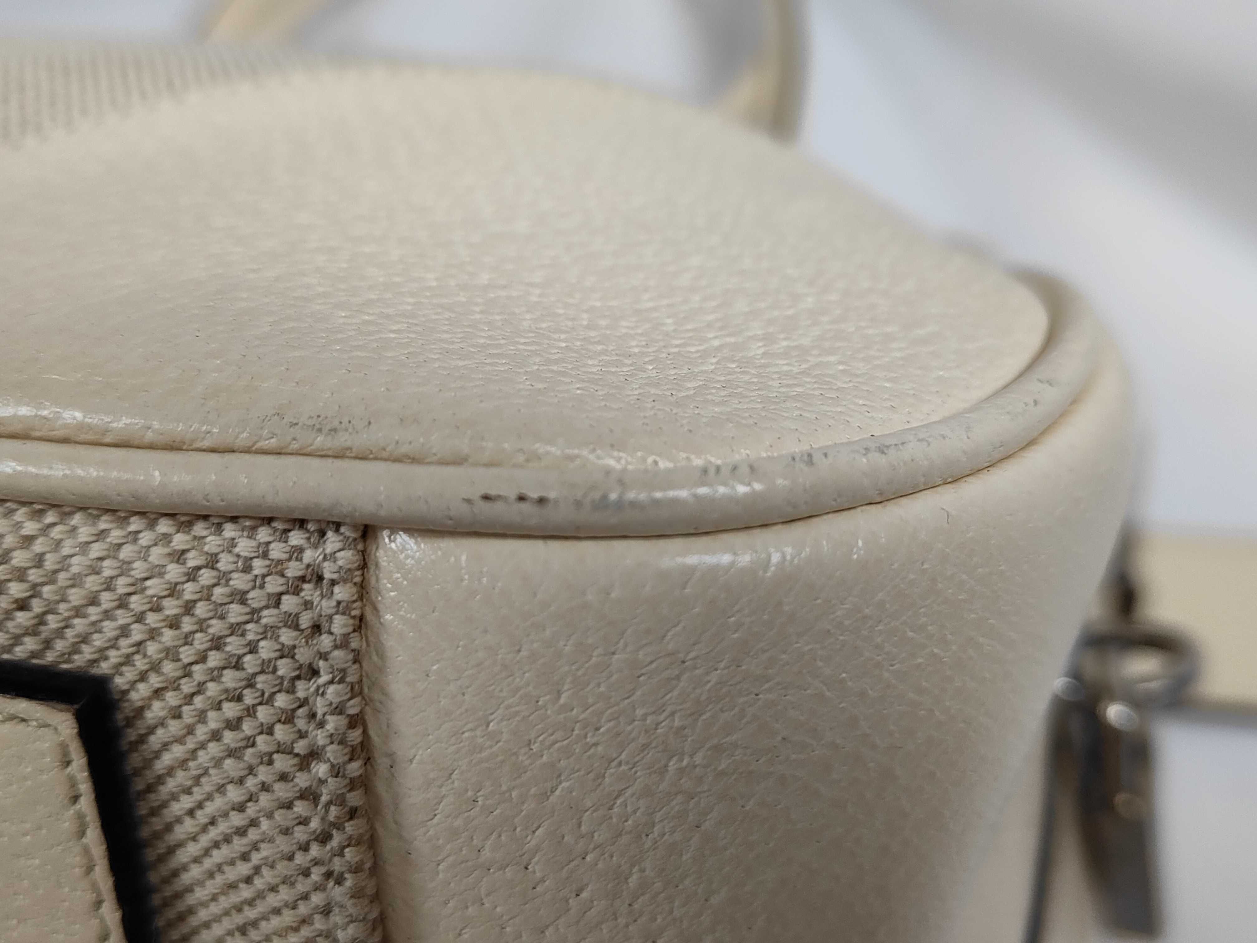 Leather Canvas Bowling Bag Shoulder Bag Tote Bag — view 7
