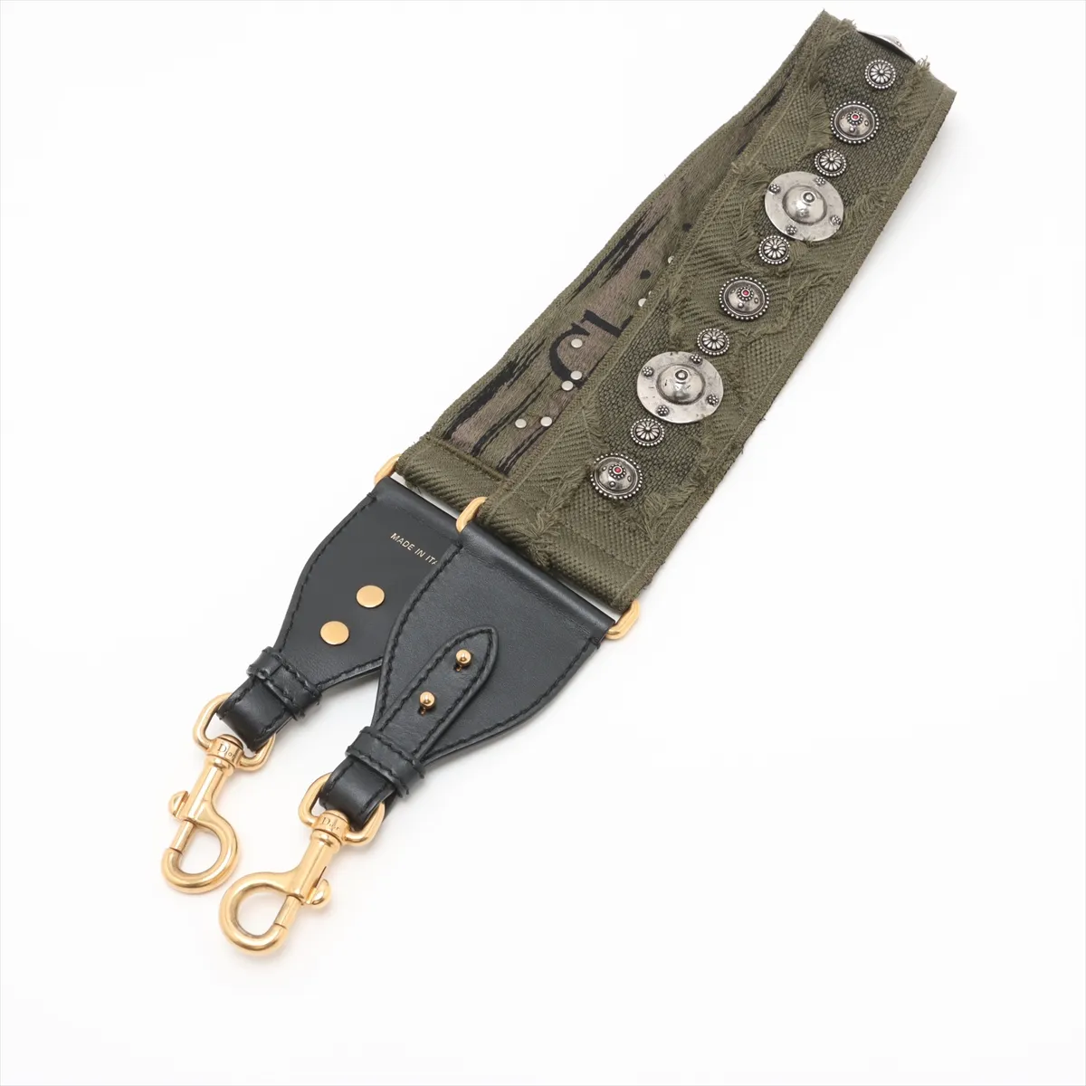 Oblique Saddle Canvas 2WAY Handbag Green — view 7