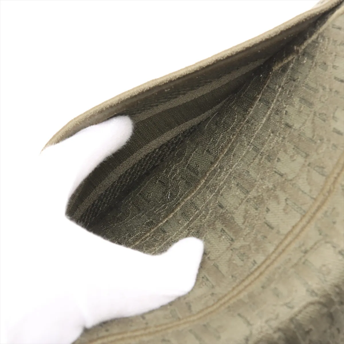 Oblique Saddle Canvas 2WAY Handbag Green — view 9