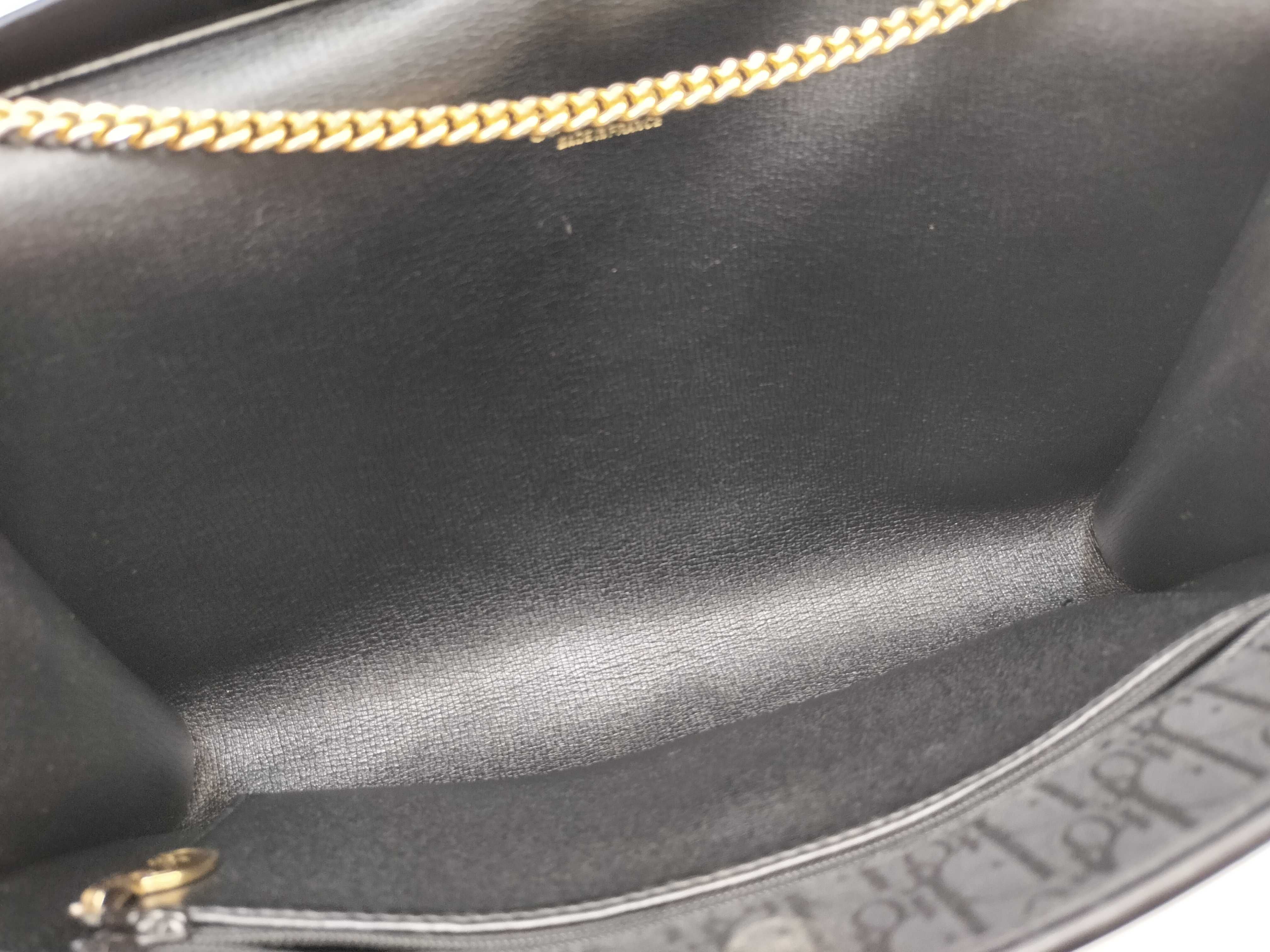 Trotter Chain Bag, Canvas and Leather, Black Shoulder Bag — view 11