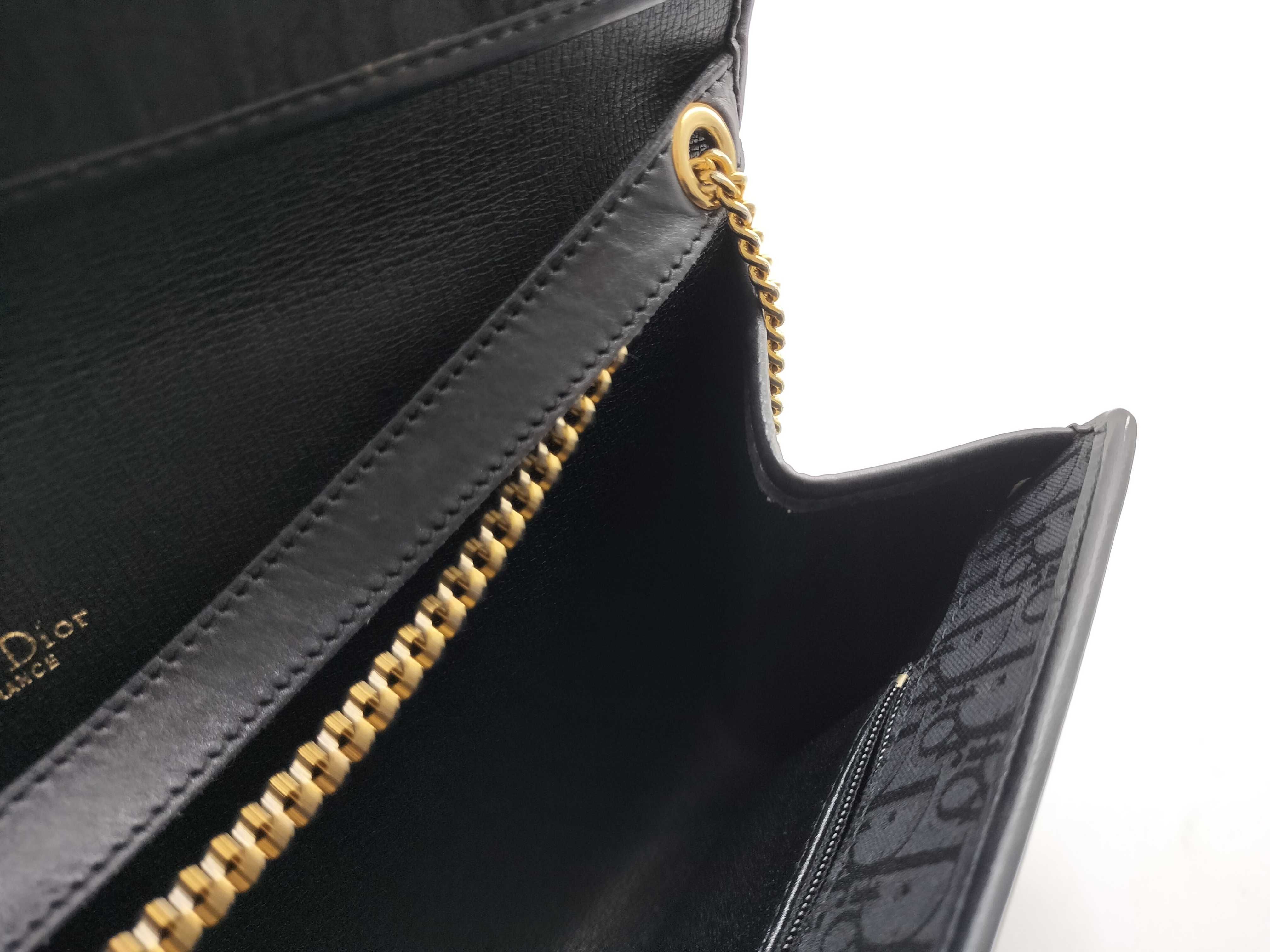 Trotter Chain Bag, Canvas and Leather, Black Shoulder Bag — view 12