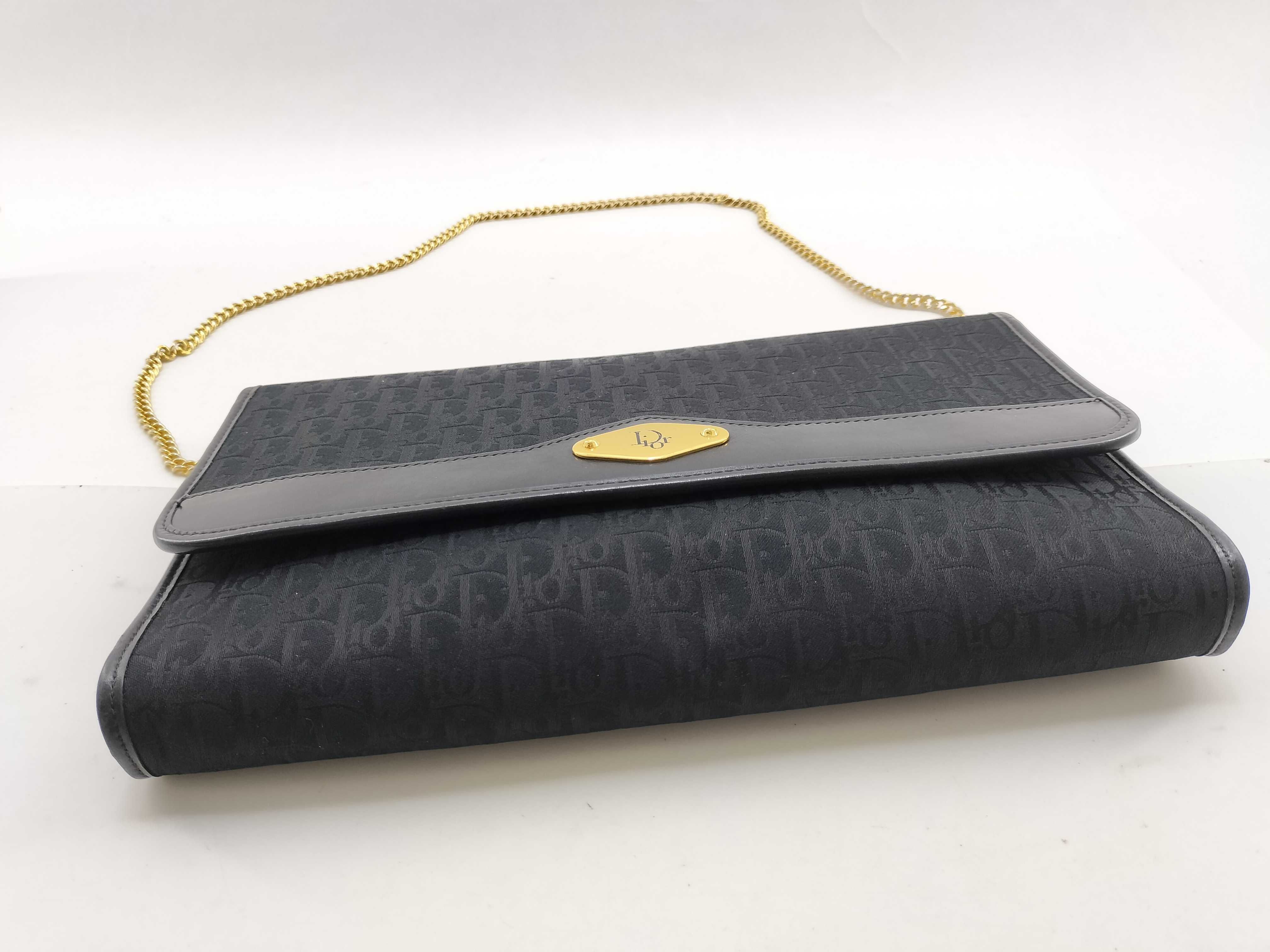 Trotter Chain Bag, Canvas and Leather, Black Shoulder Bag — view 3