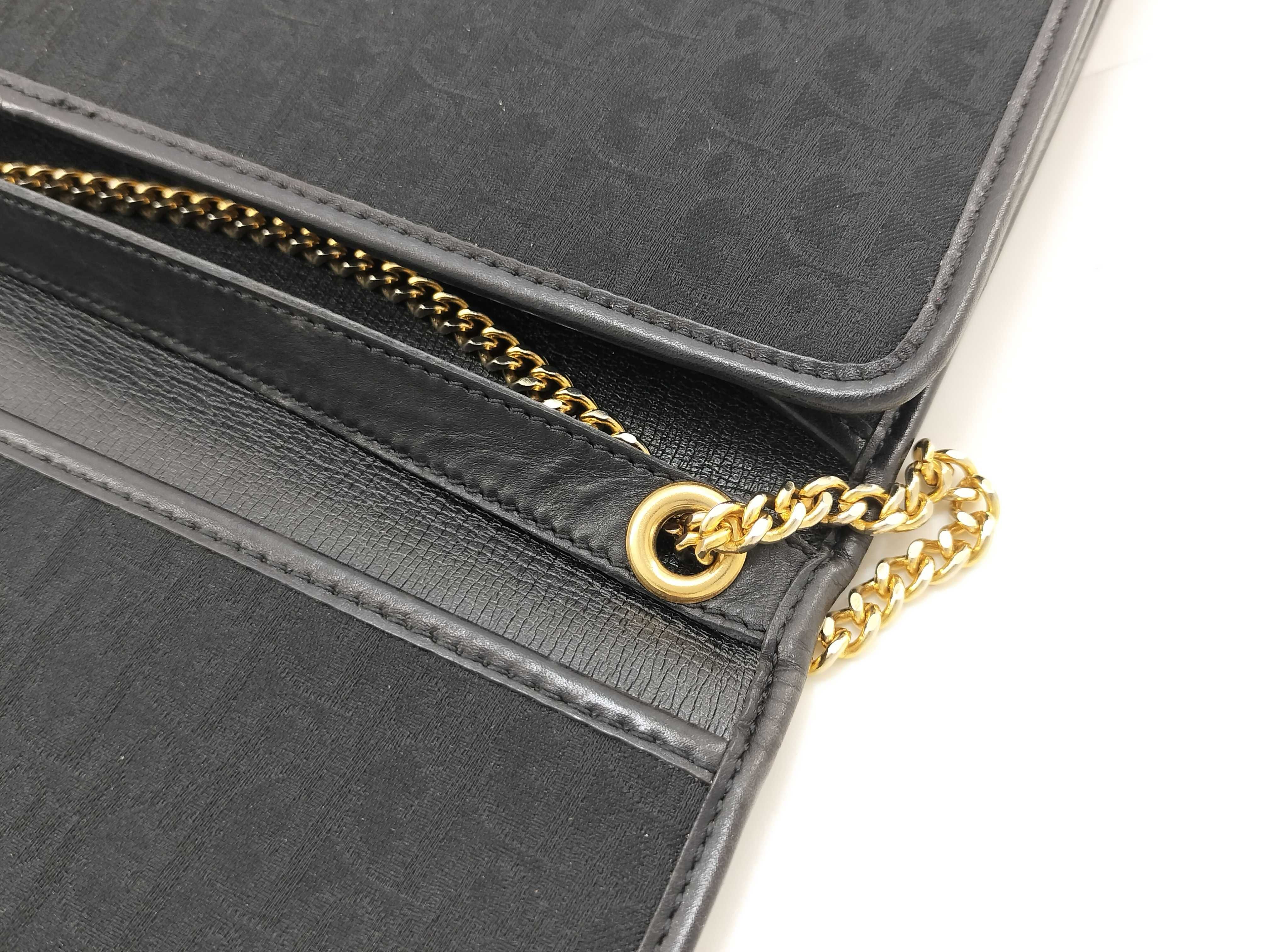 Trotter Chain Bag, Canvas and Leather, Black Shoulder Bag — view 7