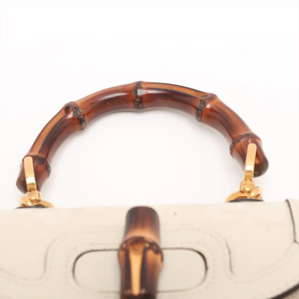 Jumbo GG Bamboo Canvas x Leather 2WAY Handbag Beige 686864 — view 6