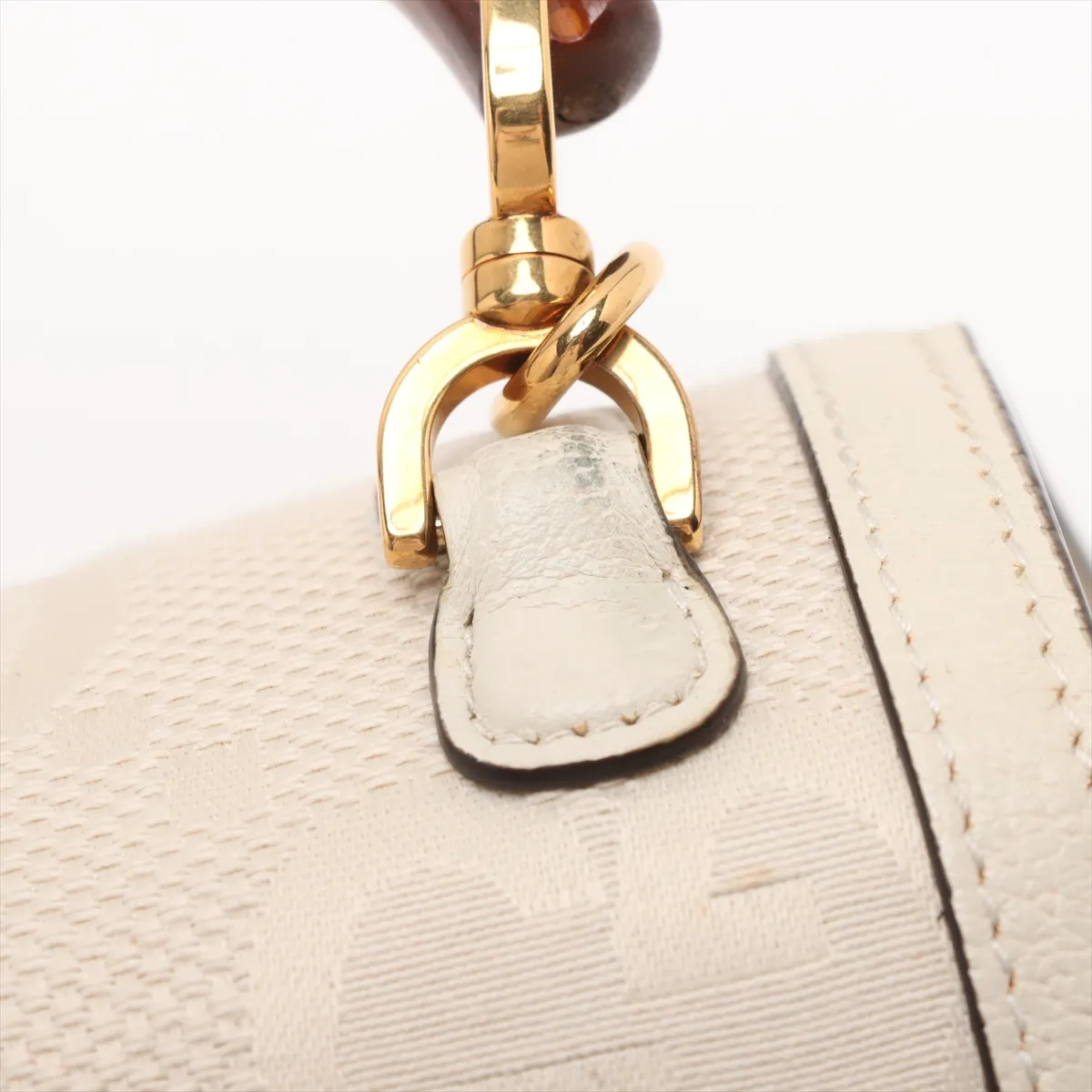 Jumbo GG Bamboo Canvas x Leather 2WAY Handbag Beige 686864 — view 10