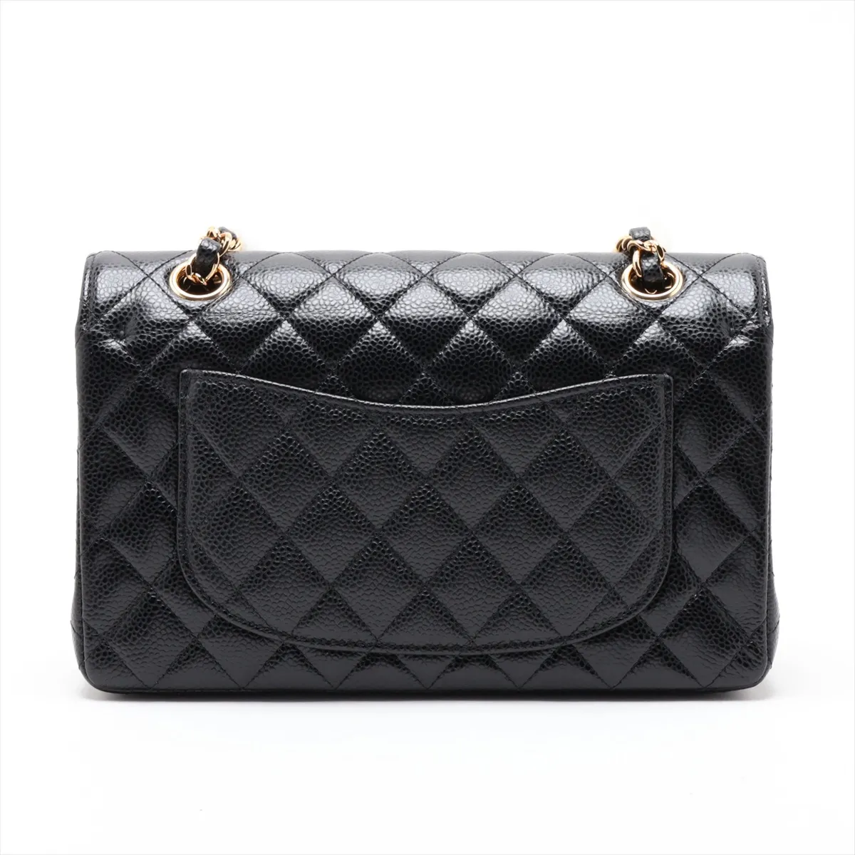 [Individually packaged] Chanel Matelassé 23 Small Caviar Skin Double Flap Double Chain Bag, Black with Gold Hardware, 28834182, Serial Number 28, A01113 — view 2