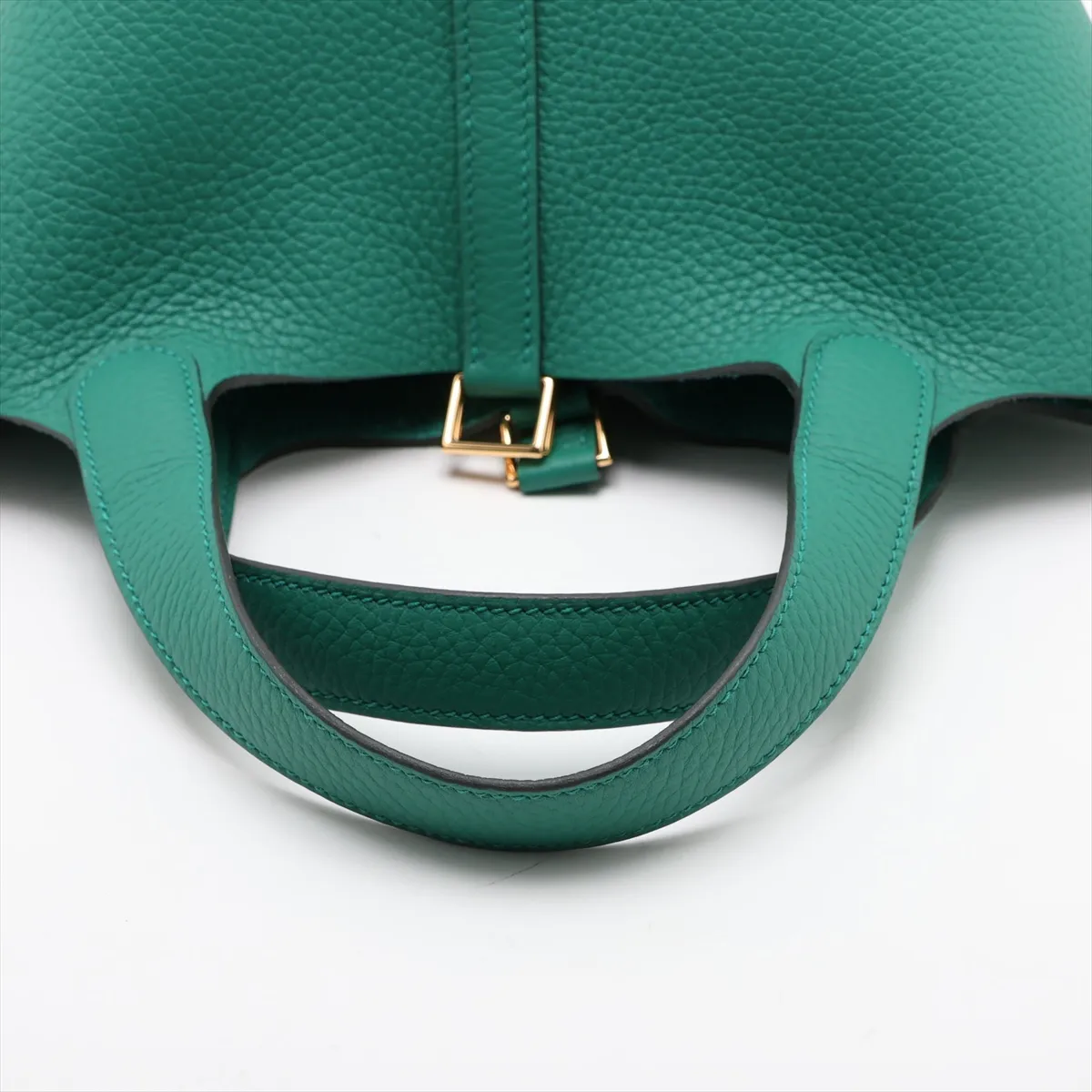 [Individually packaged] Hermes Picotin Lock 18 PM Taurillon Clemence Vert Vertigo Gold Hardware K: 2025 — view 5