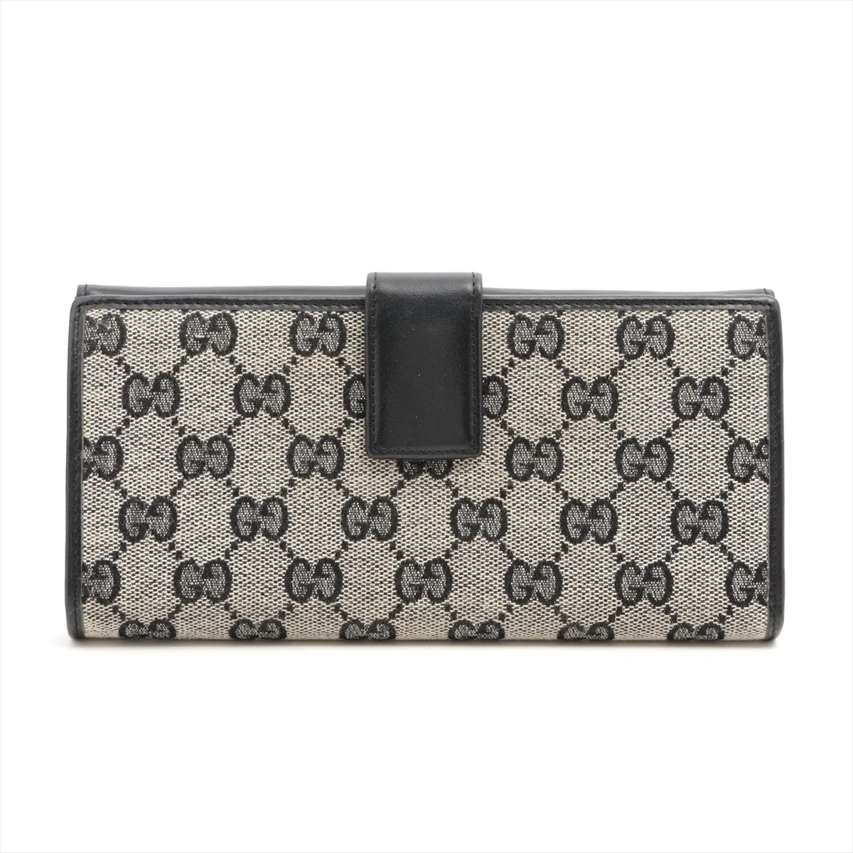 GG Canvas x Leather Long Wallet Black 035 1408 2150 — view 2