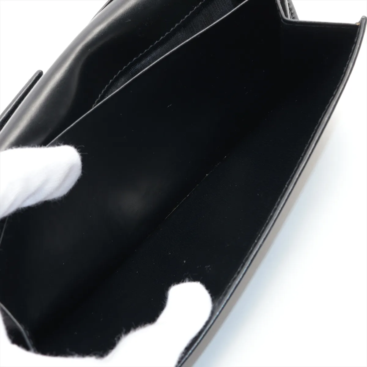 GG Canvas x Leather Long Wallet Black 035 1408 2150 — view 5