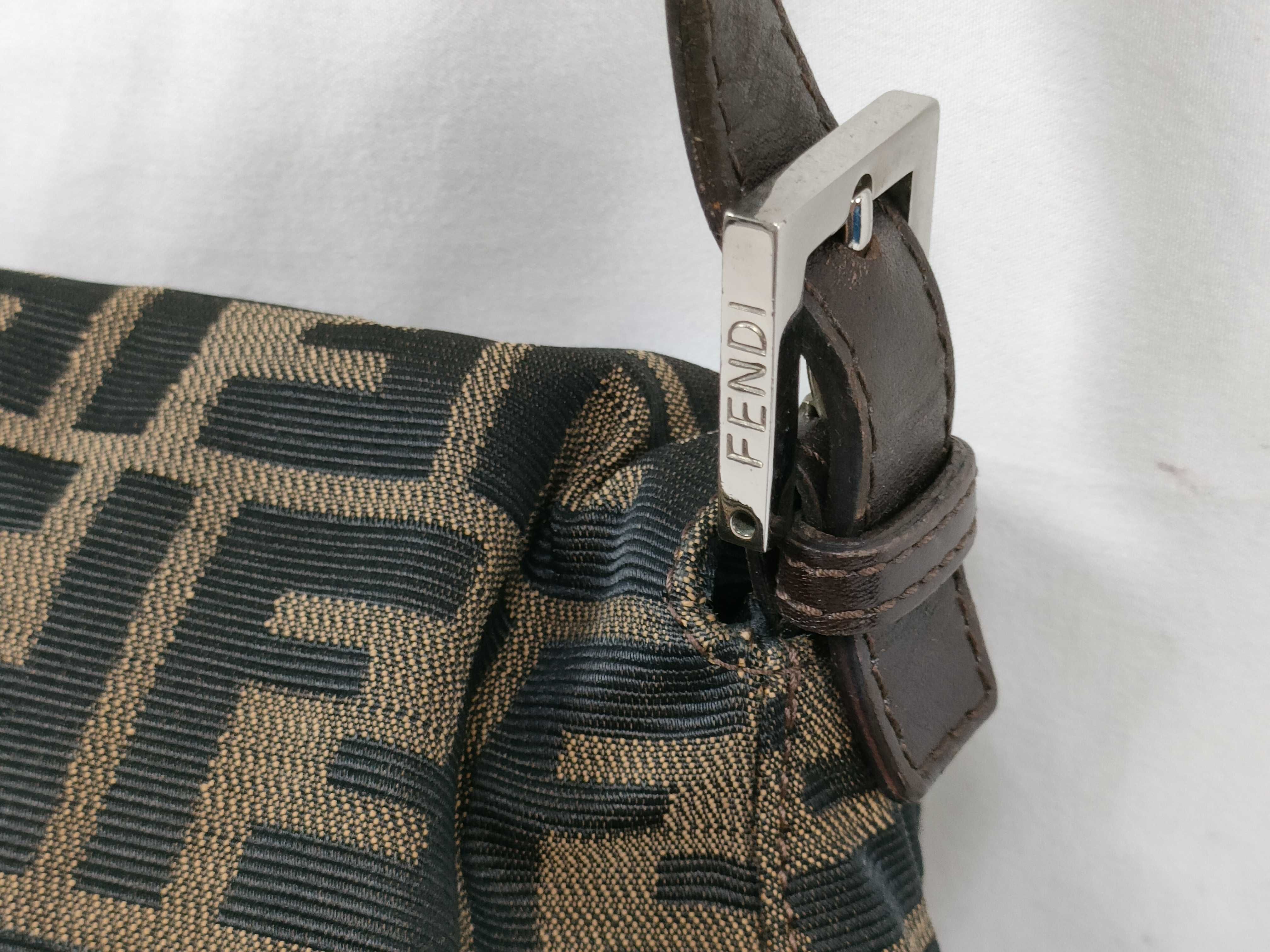 Zucca Canvas x Leather Mamma Bucket Shoulder Bag — view 4