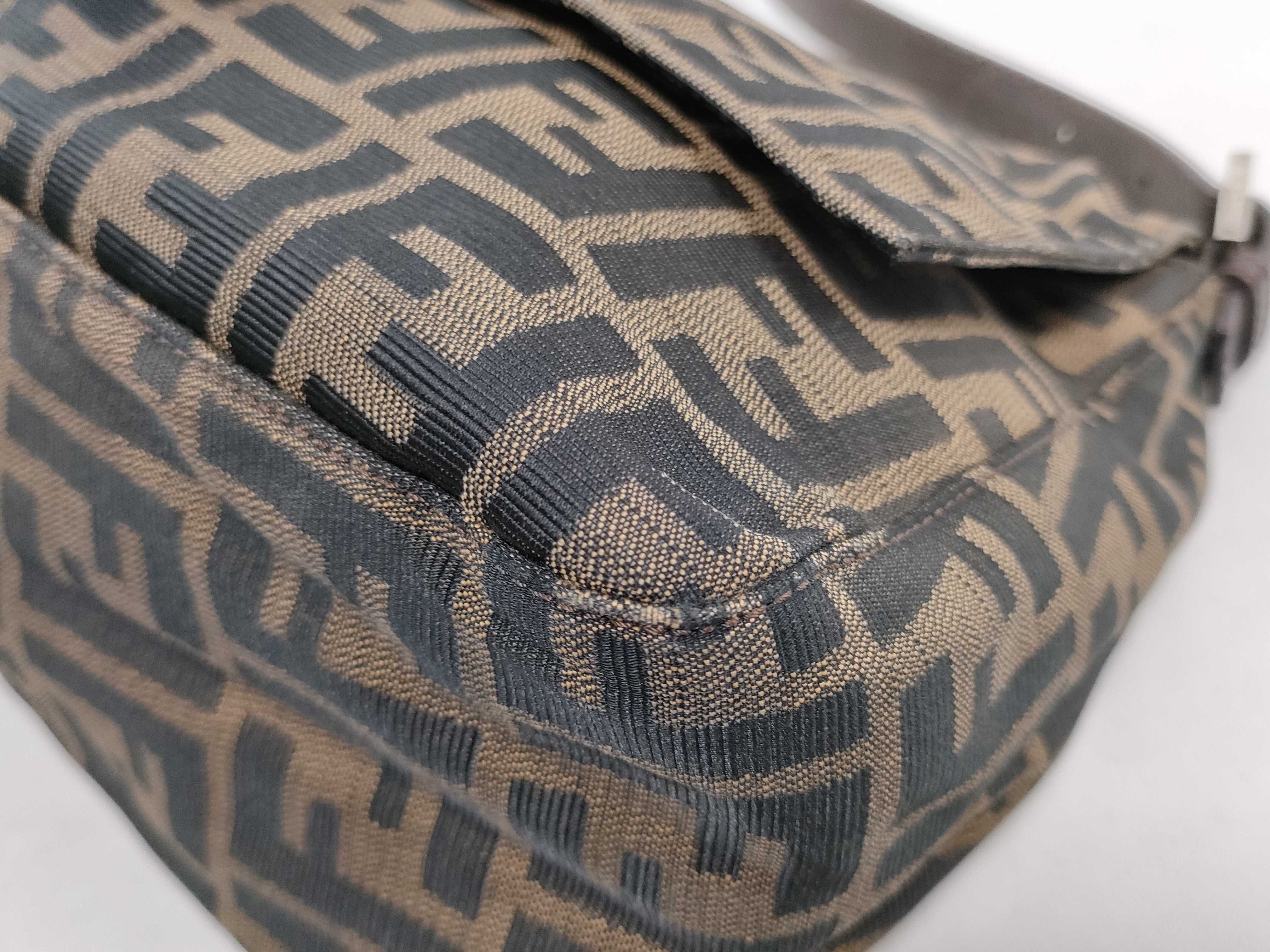 Zucca Canvas x Leather Mamma Bucket Shoulder Bag — view 7