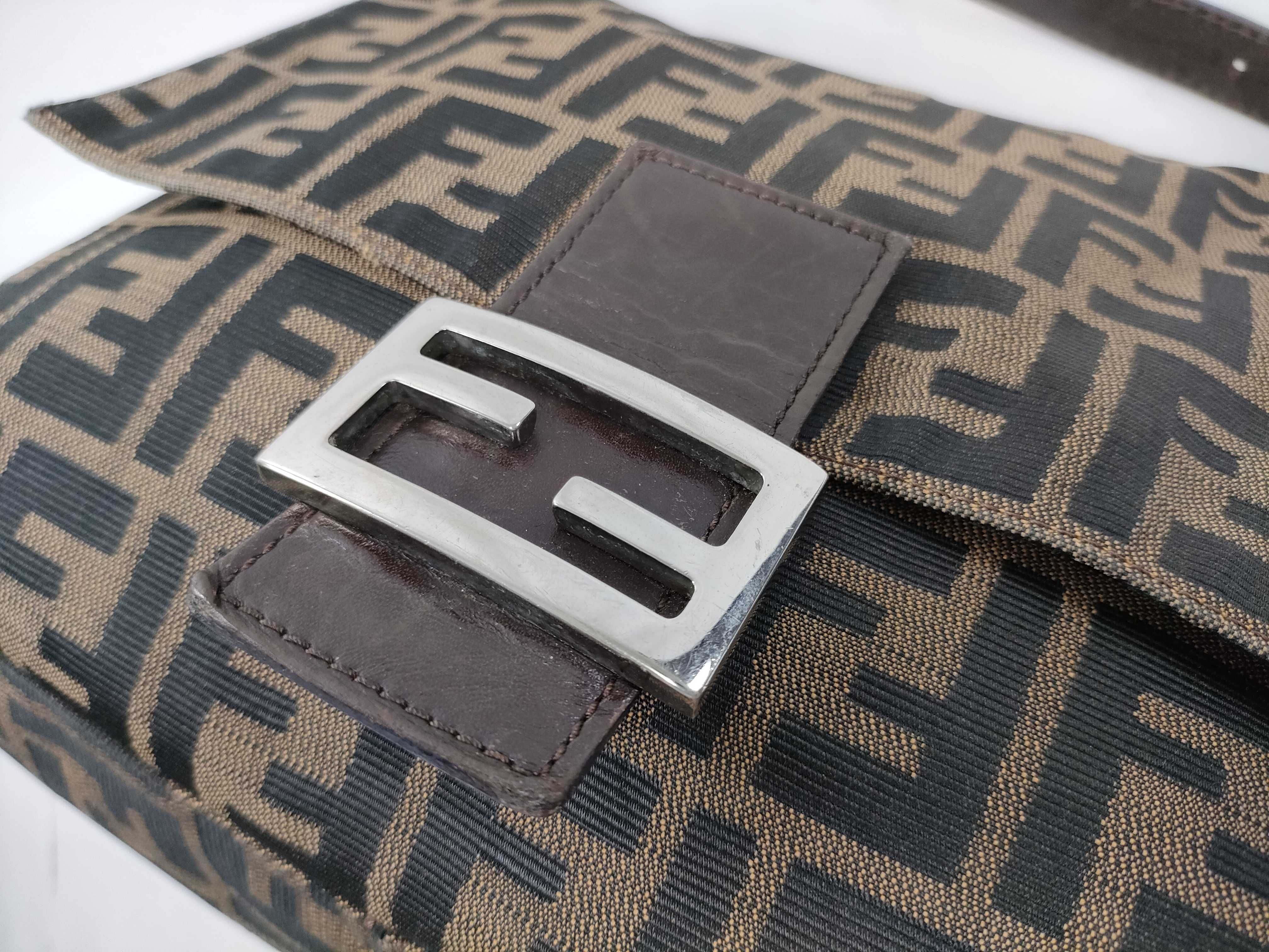 Zucca Canvas x Leather Mamma Bucket Shoulder Bag — view 8
