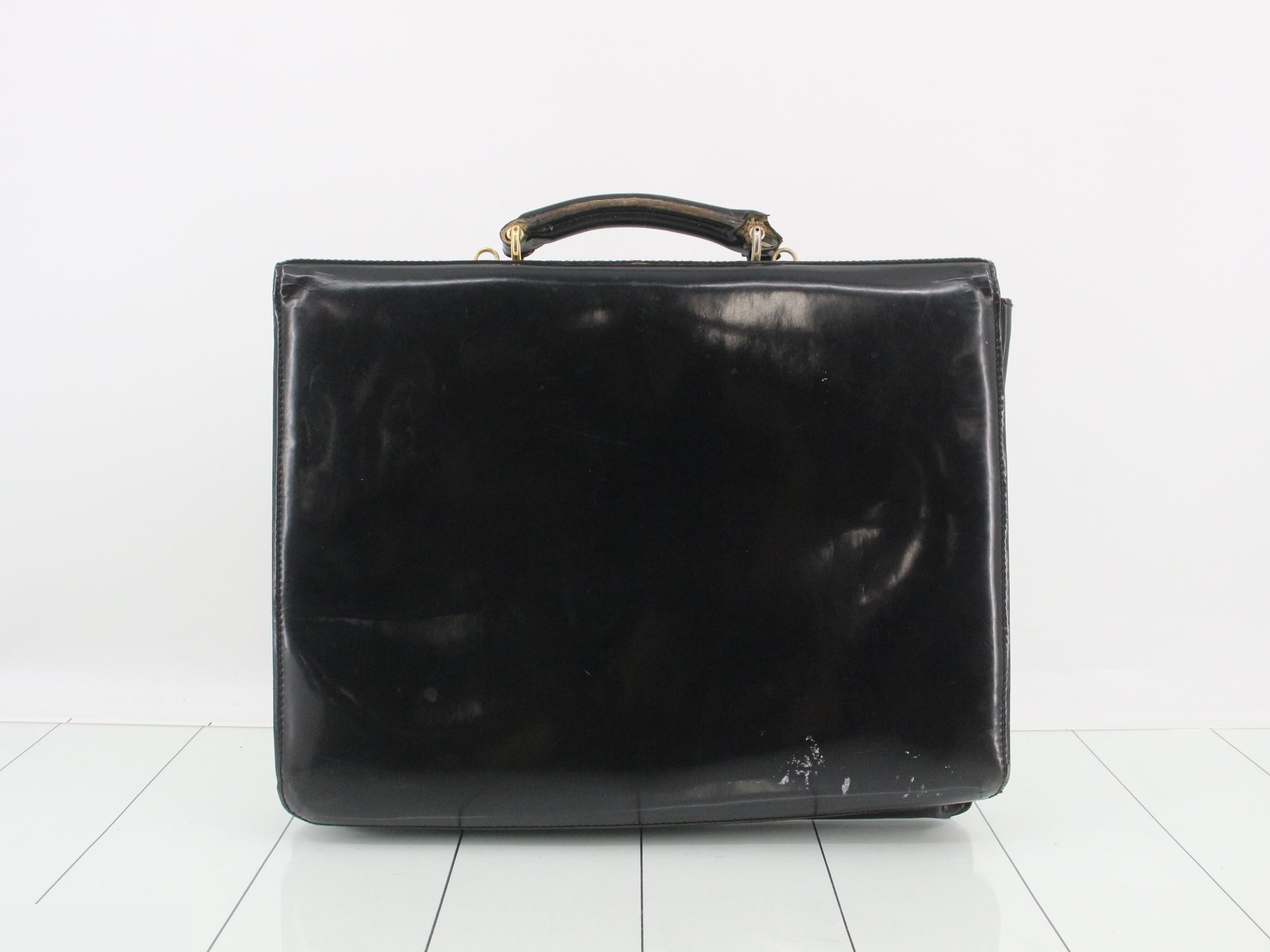 015-1434-3314 Briefcase, Black, Enamel — view 2