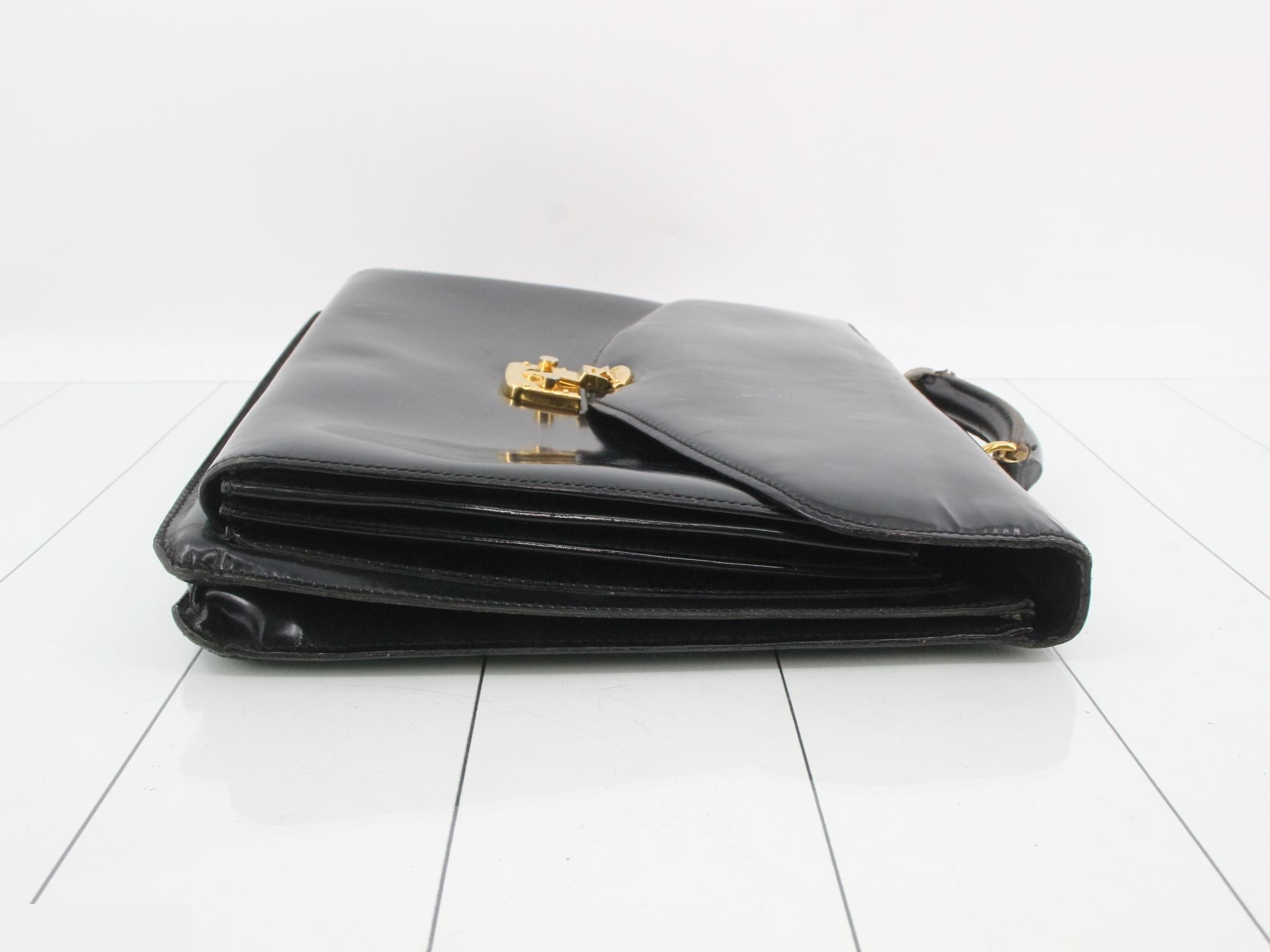 015-1434-3314 Briefcase, Black, Enamel — view 3