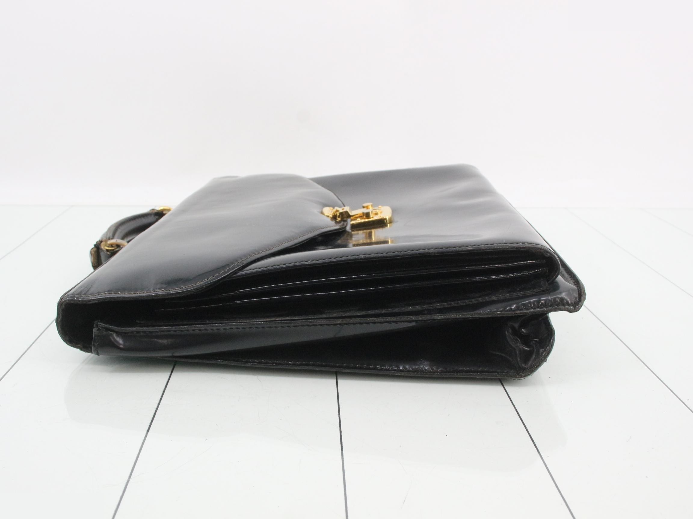 015-1434-3314 Briefcase, Black, Enamel — view 4
