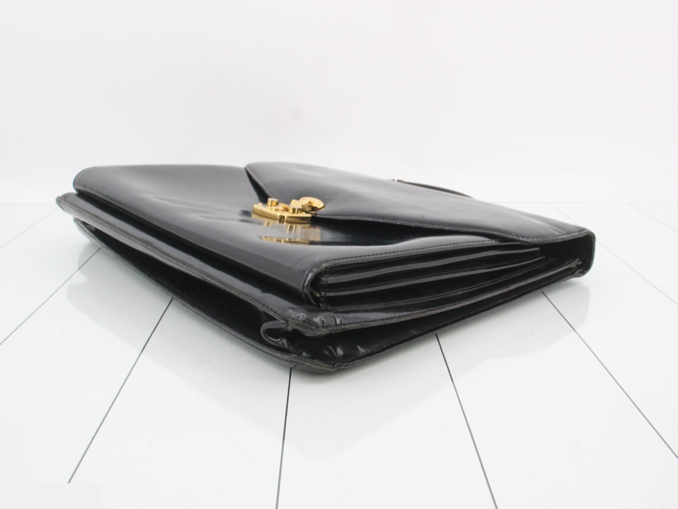 015-1434-3314 Briefcase, Black, Enamel — view 6