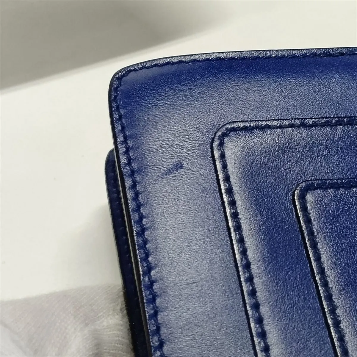 Serpenti Forever Leather Handbag, Navy — view 11