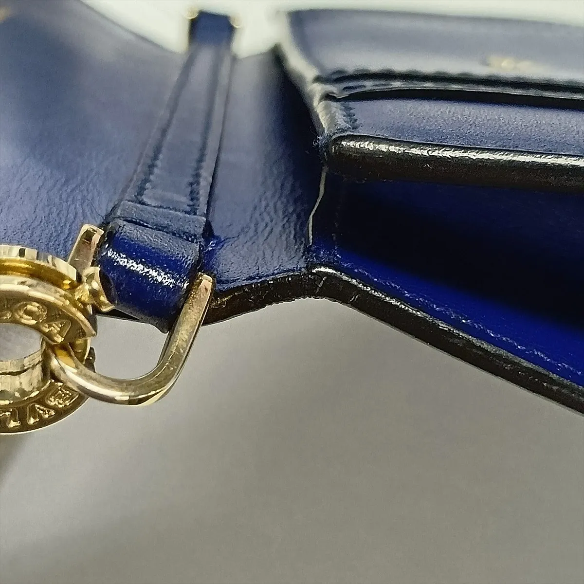 Serpenti Forever Leather Handbag, Navy — view 9
