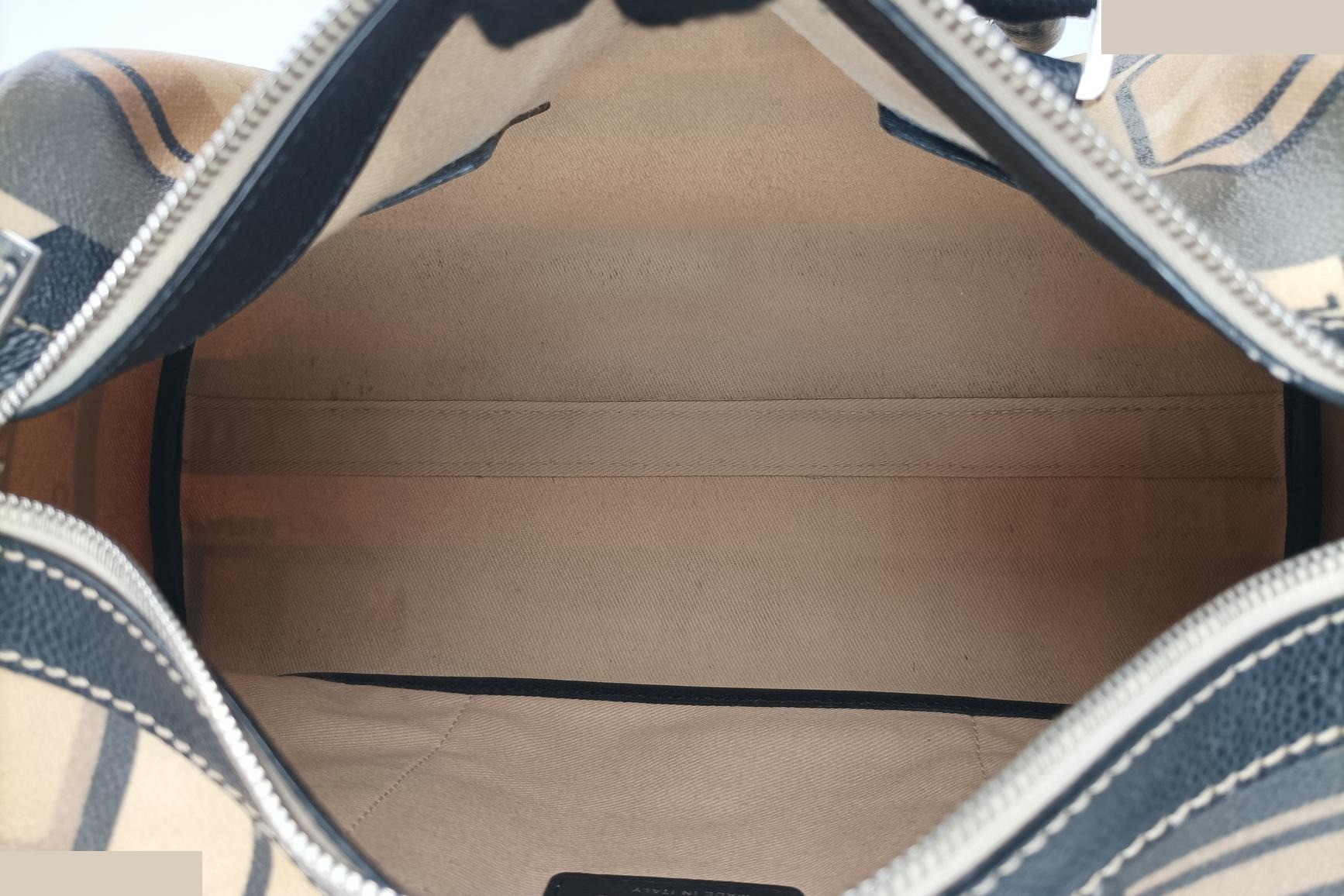 31 Le Cambon Graffiti Mini Boston Bag, Coated Canvas, Beige × — view 6