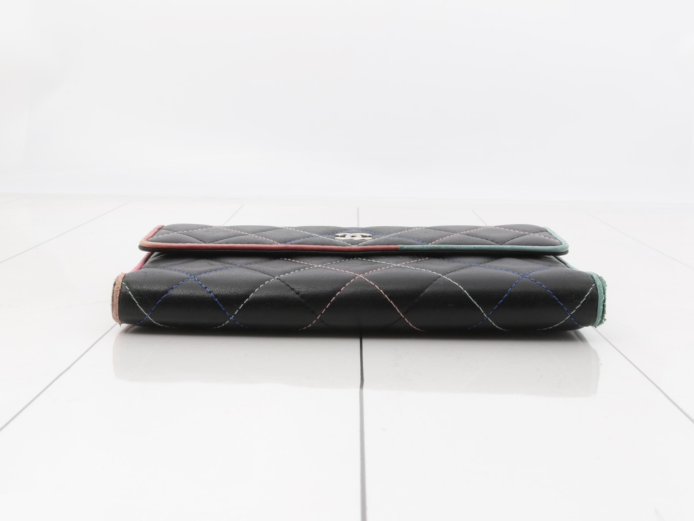 Item #27: Chanel long wallet, stitched, multicolor — view 3