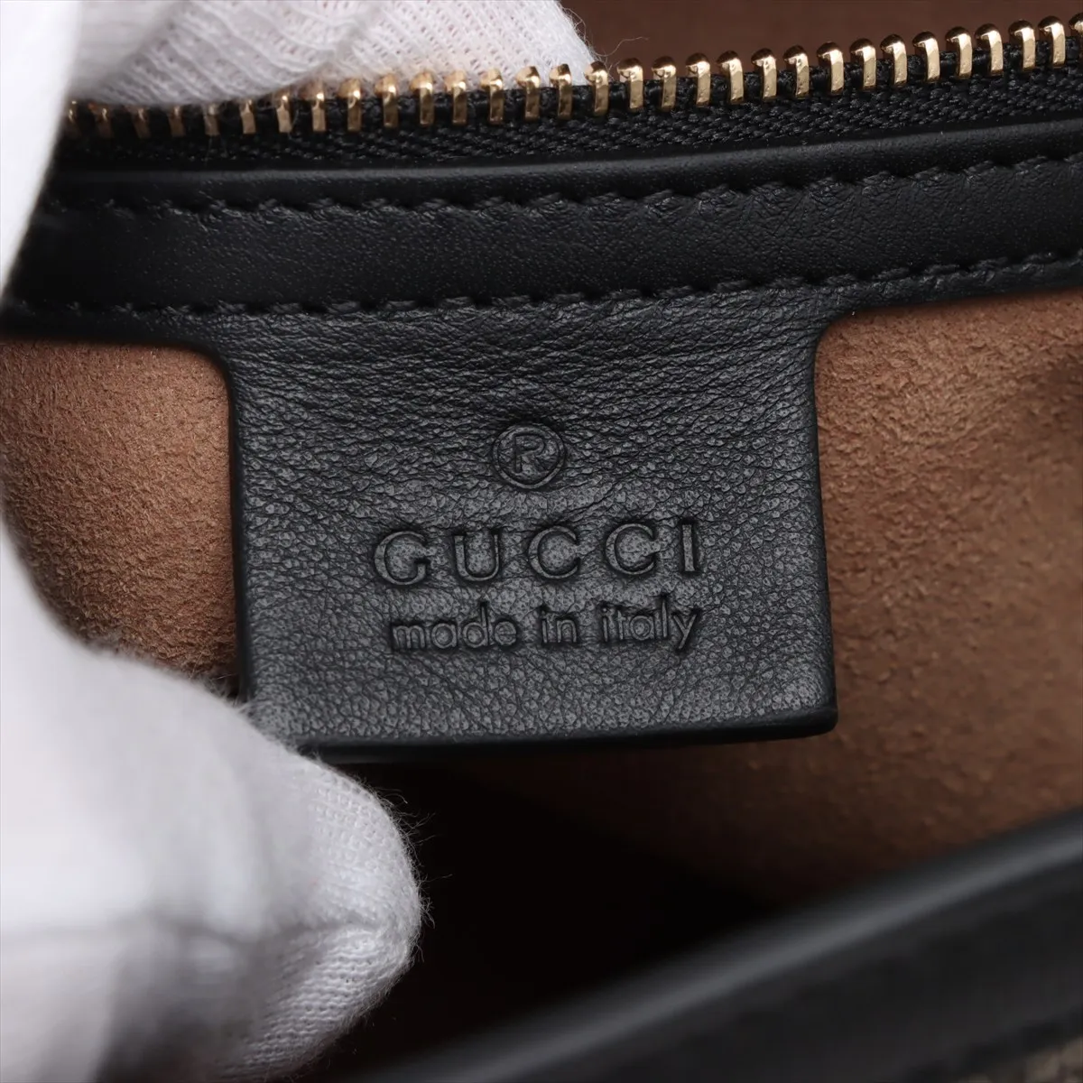GG Supreme PVC x Leather Chain Tote Bag Beige x Black 479197 — view 9
