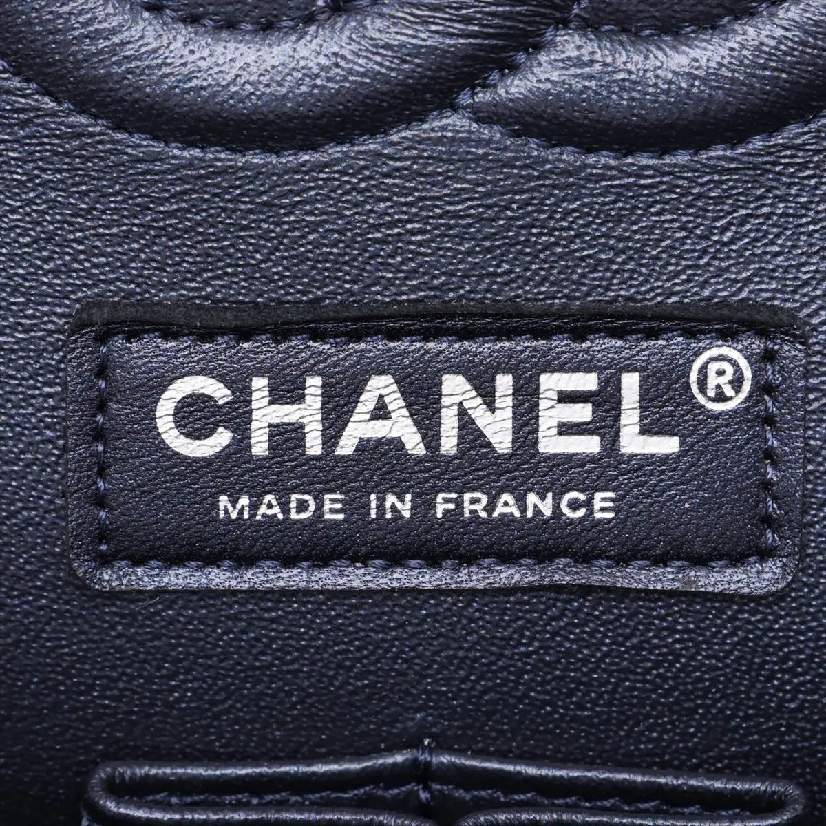[Individually packaged] Chanel Matelassé 25 Lambskin Double Flap Double Chain Bag, Navy, Silver Hardware, 24773974, Series 24, A01112 — view 11