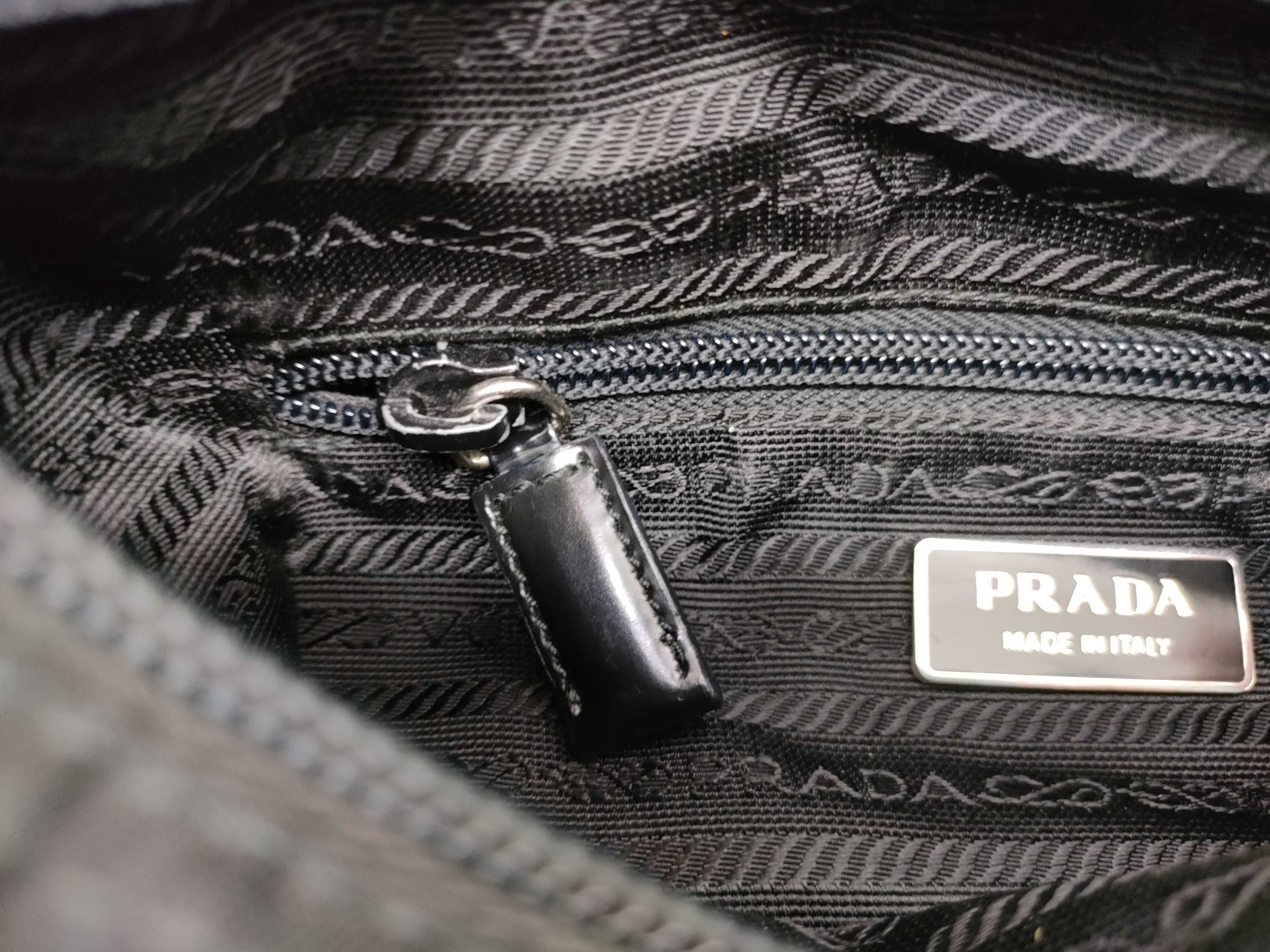 Nylon Shoulder Bag, Triangle Plate, Black Nylon Shoulder Bag — view 14