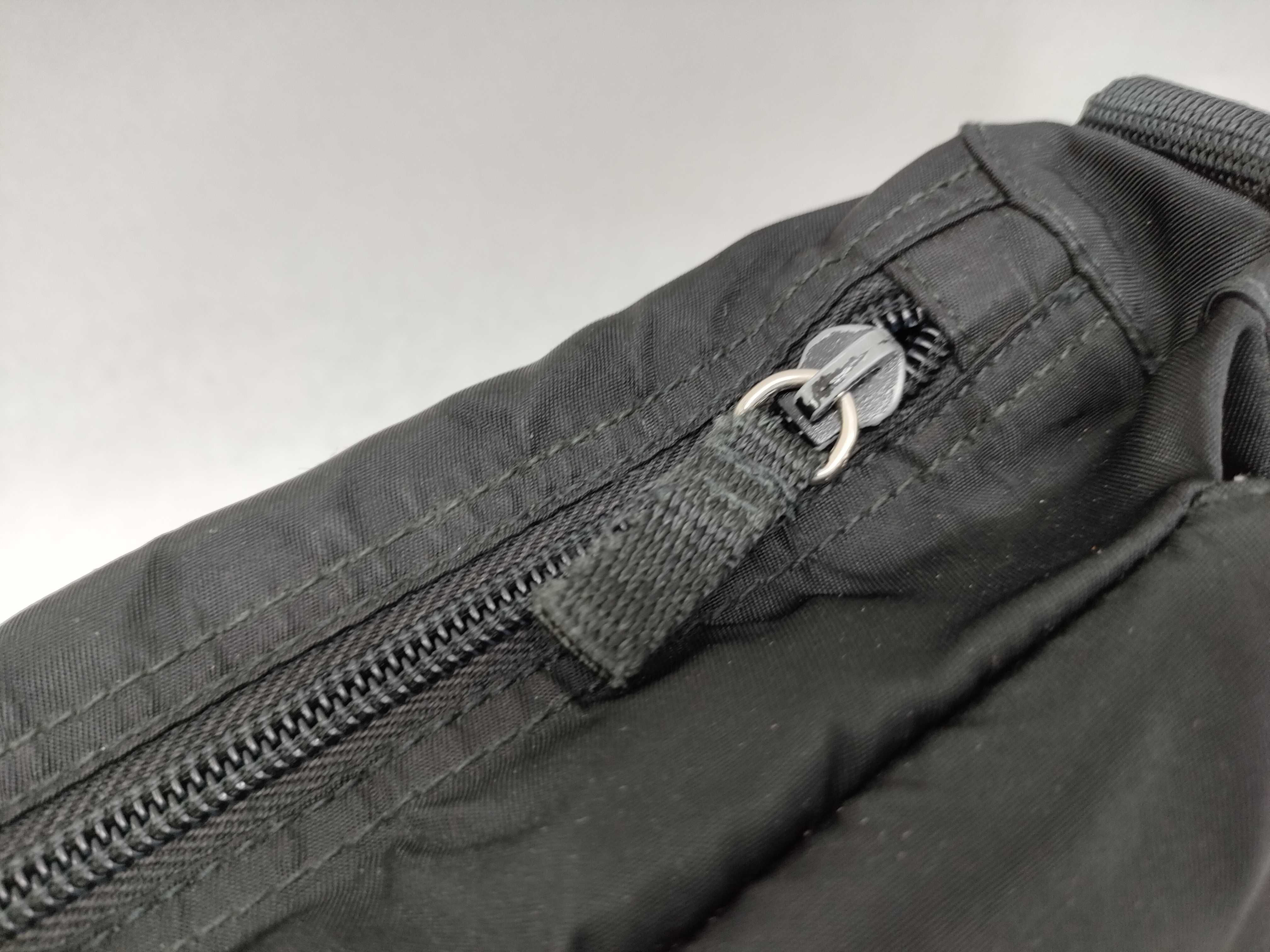 Nylon Shoulder Bag, Triangle Plate, Black Nylon Shoulder Bag — view 15